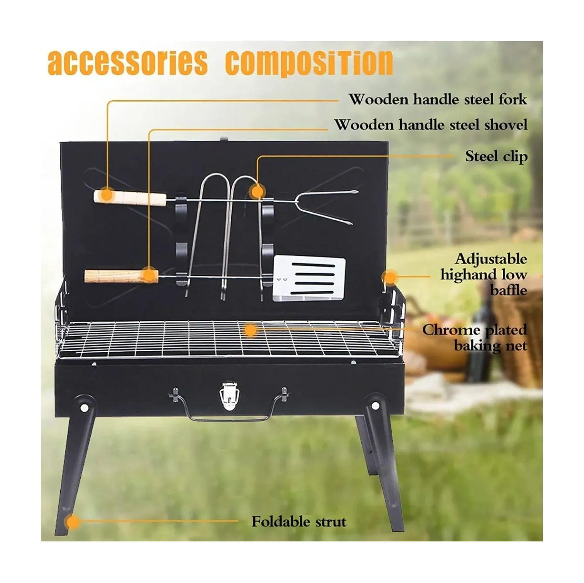 MINI ESTUFA PARRILLA PARRILLERA PLEGABLE BARBACOA PORATIL-2