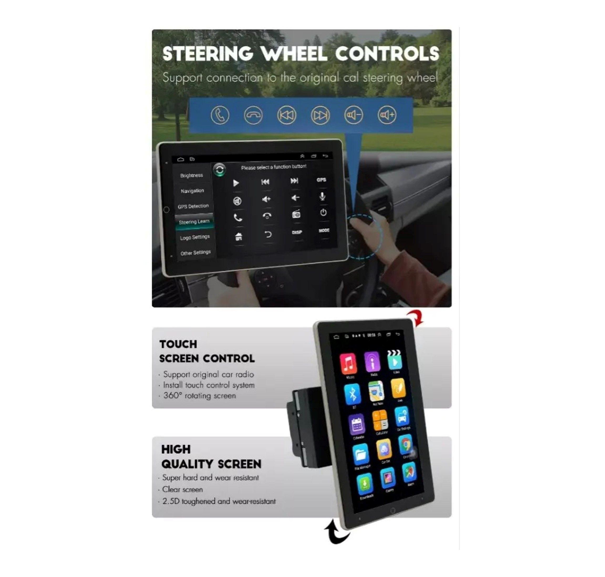 RADIO AUTO ANDROID 1 DIN PANTALLA TOUCH 9 4 GB RAM 64 GB-4
