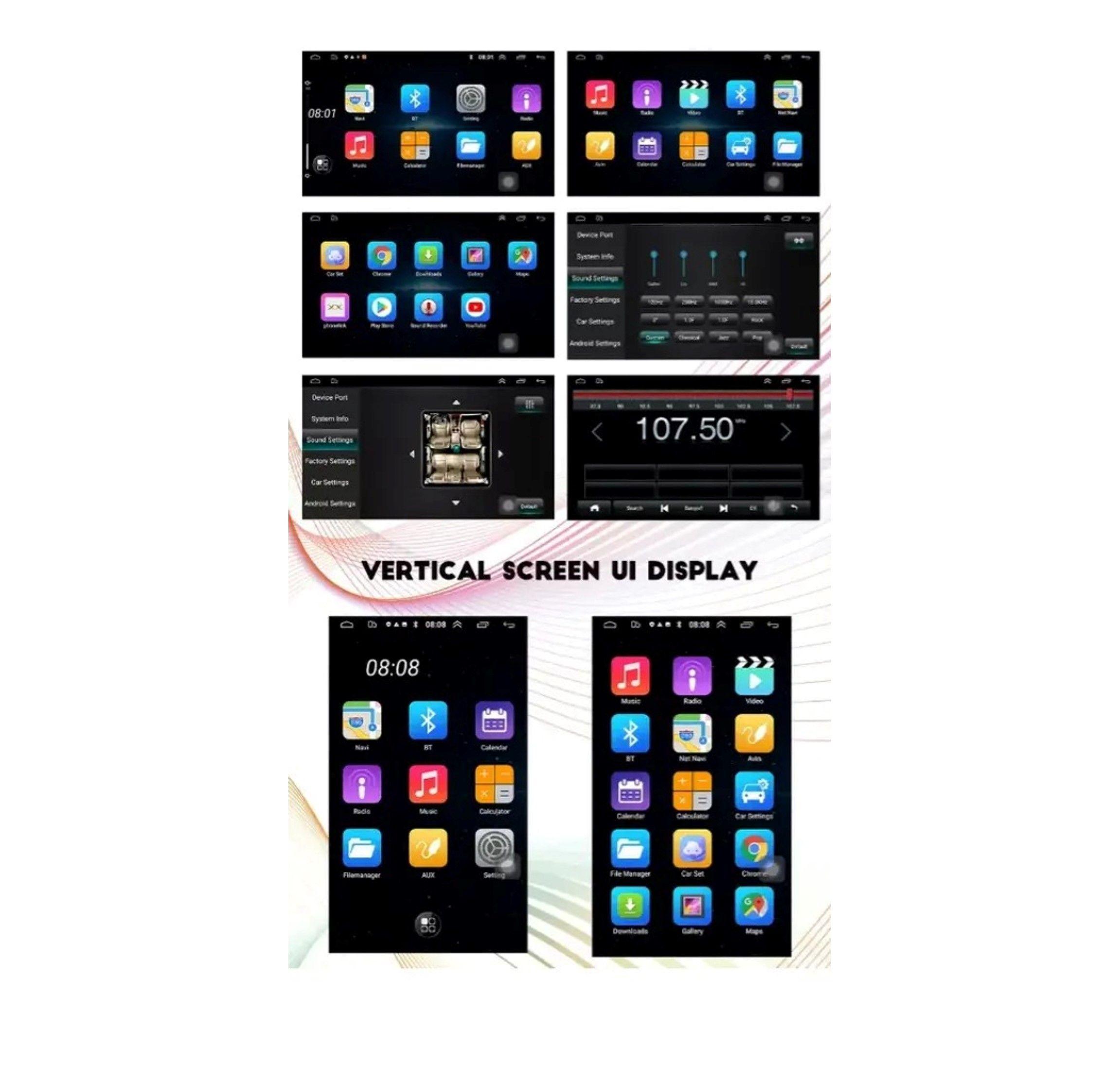 RADIO AUTO ANDROID 1 DIN PANTALLA TOUCH 9 4 GB RAM 64 GB-6