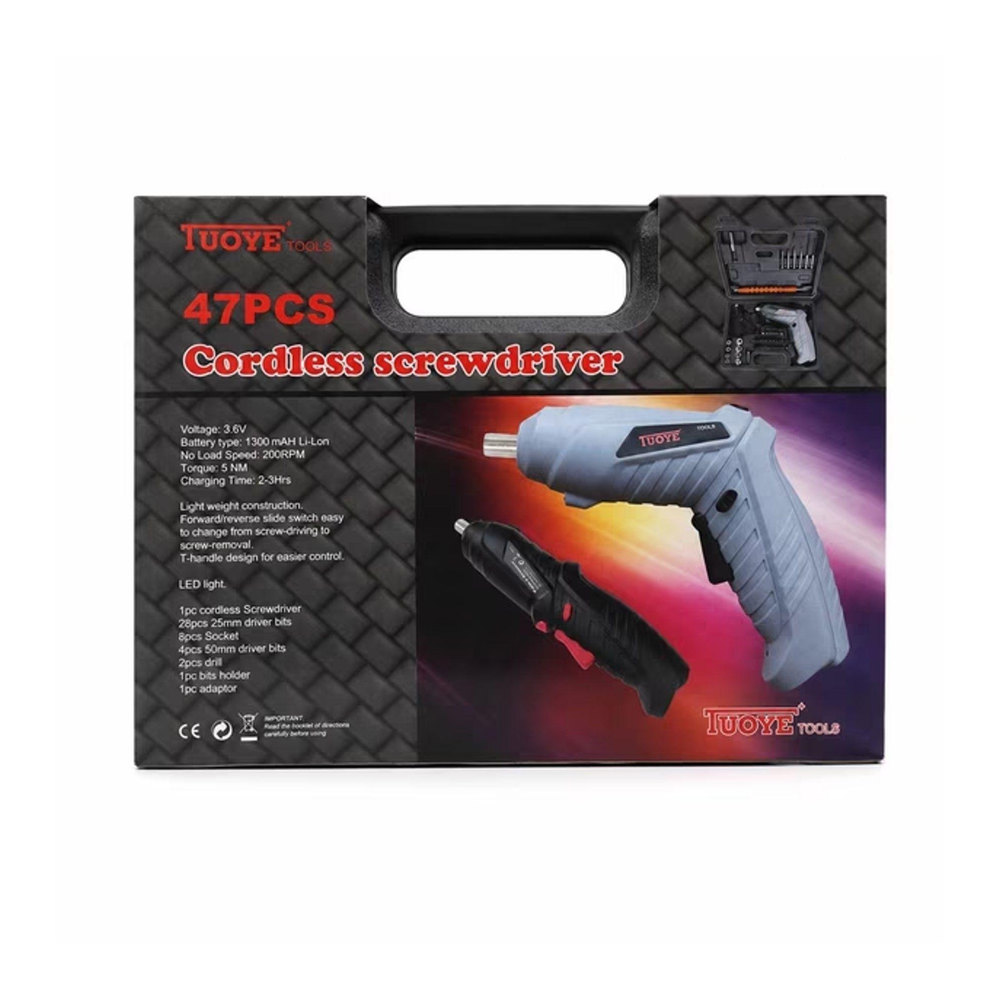 Taladro inalambrico Portatil Compacto 47 Piezas-2