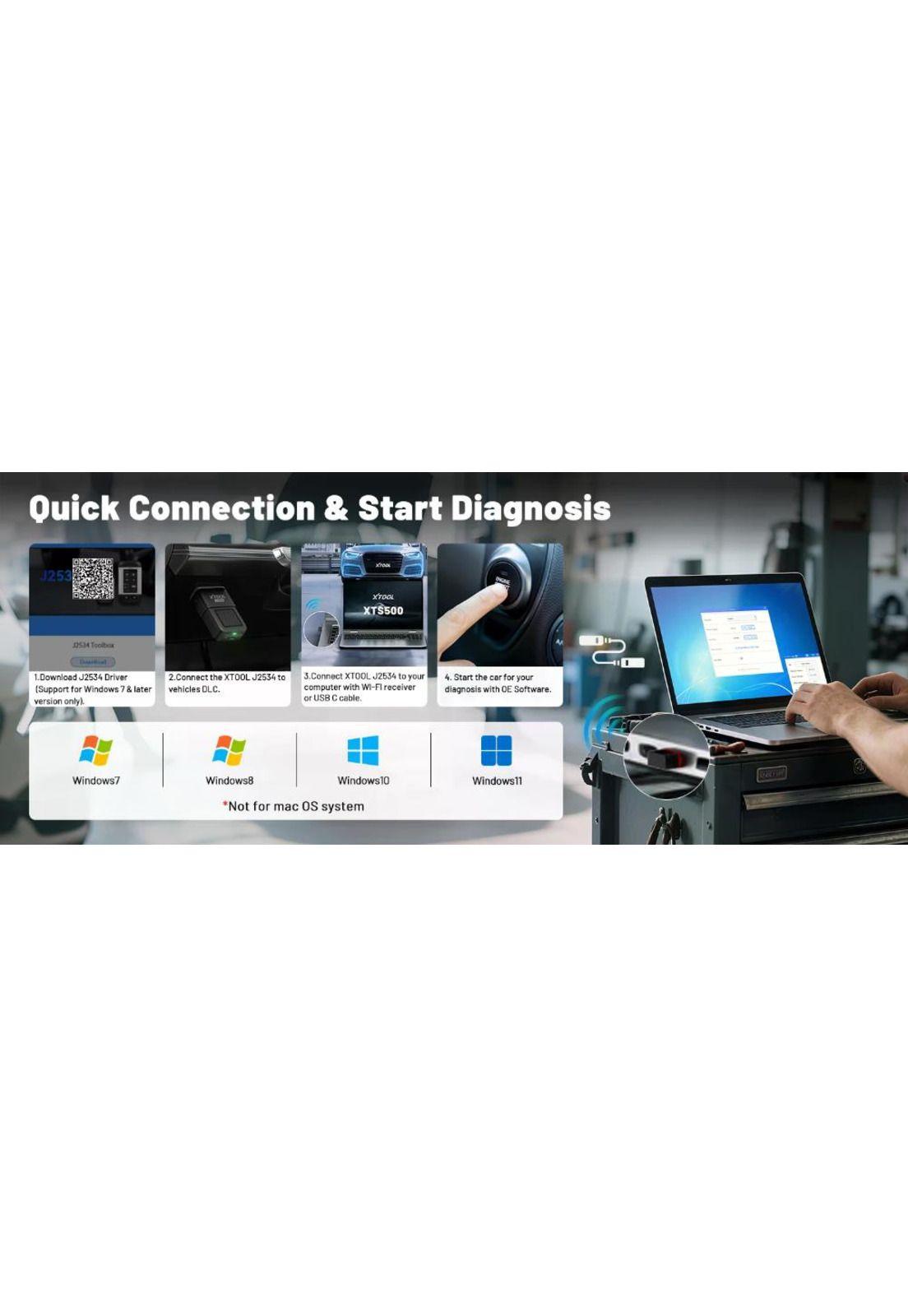 Scanner Automotriz Xtool XTS500 J2534 Obd2  VCI Programación-8