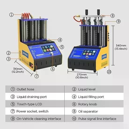 Ct180 Autool Limpiador Probador Inyectores-8