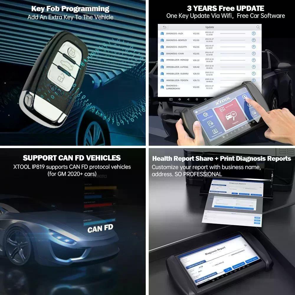 Scanner Y Llaves Xtool Ip819 Funciones Especiales +30 Dpf-7