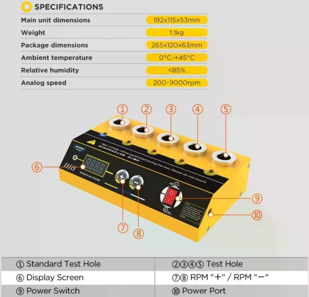 Probador De Bujías Spt360 Autool 12v-6