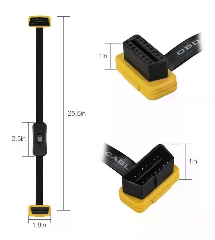 Cable Extensión Obd2  60cm Interruptor-2