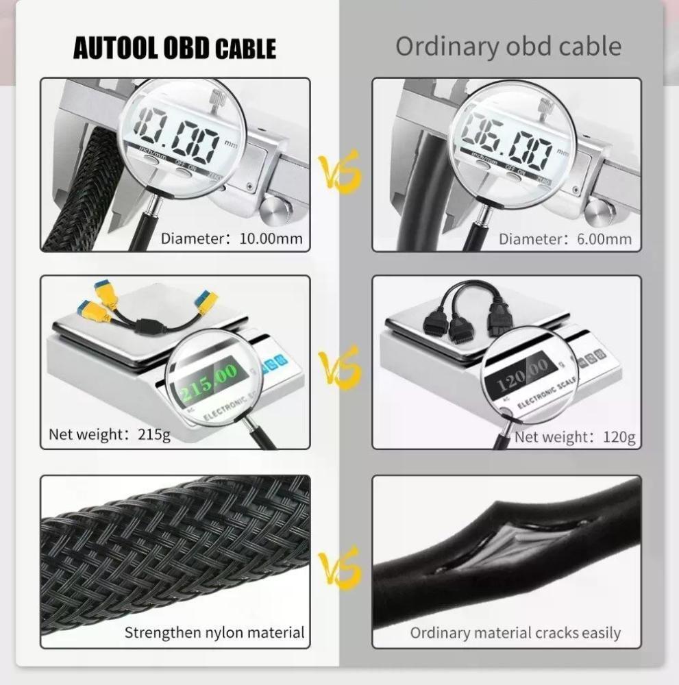 Cable Autool Adaptador Obd2 1 A 2 35 Cm-5