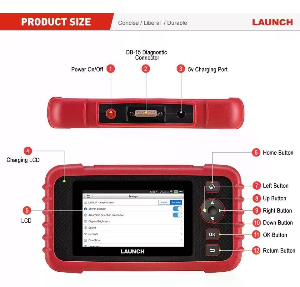 Scanner Automotriz Launch Crp 123x-1