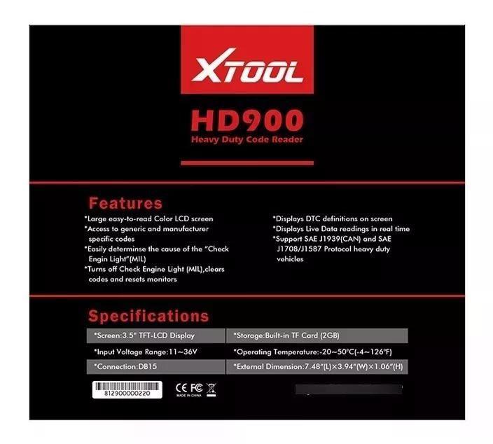 Scanner Camiones Xtool Hd900-8