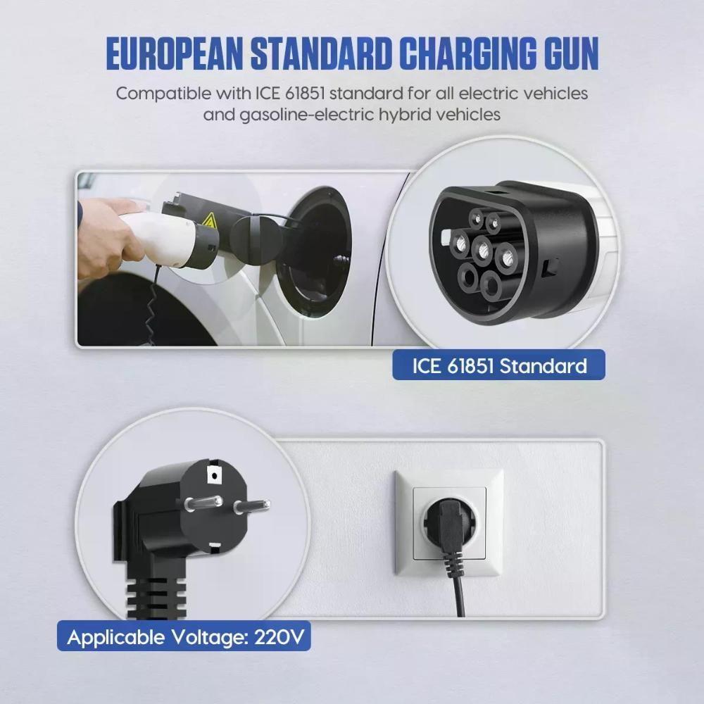 Cargador Auto Eléctrico S300, J1772 16a 5mt-6