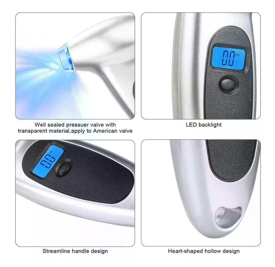 2 X Medidor De Presión Neumático Digital Con Luz Led-2