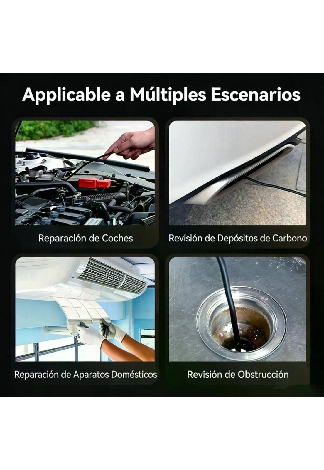 Endoscopio Boroscopio Industrial 1080p Cámara Automotriz 2m-6