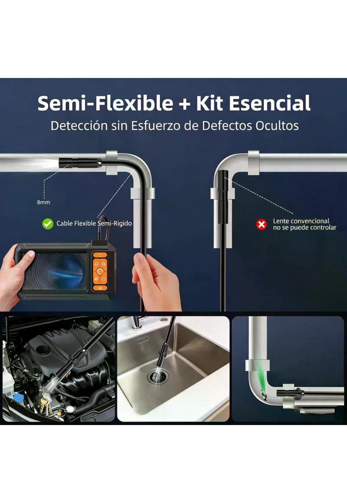 Endoscopio Boroscopio Industrial 1080p Cámara Automotriz 2m-7
