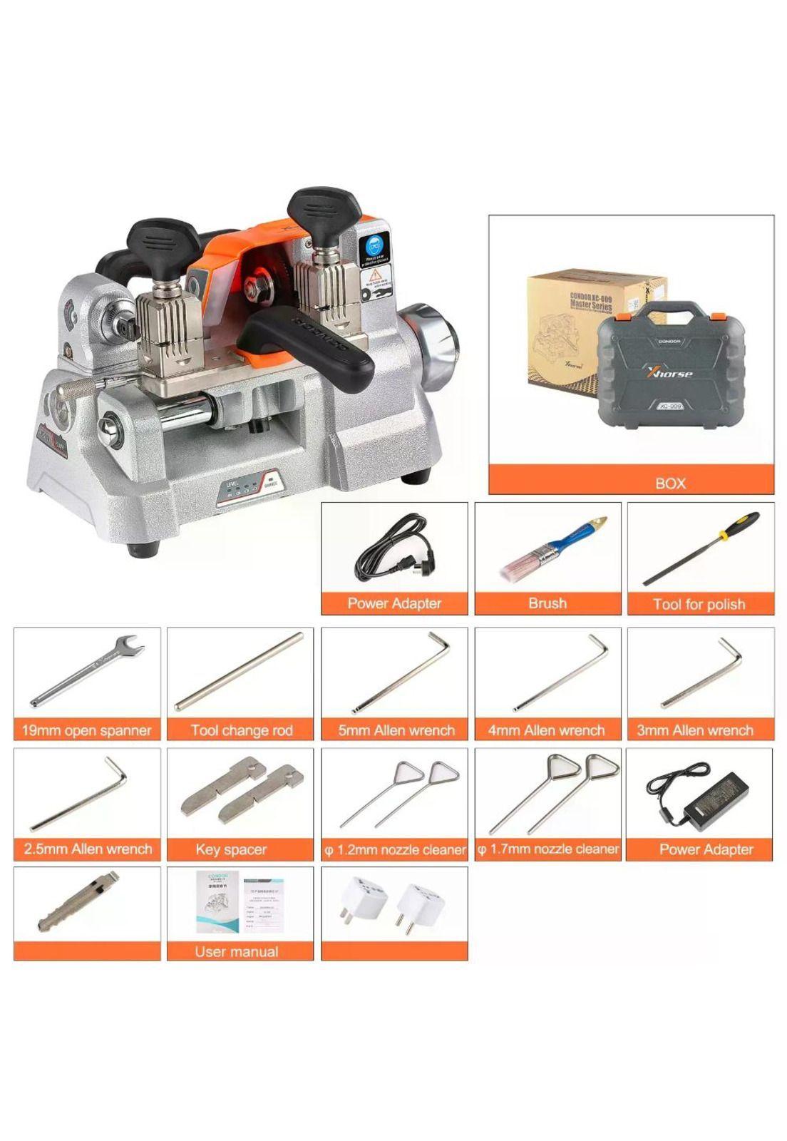 Cortadora de llaves Xhorse Condor XC-009 con batería XC009-5