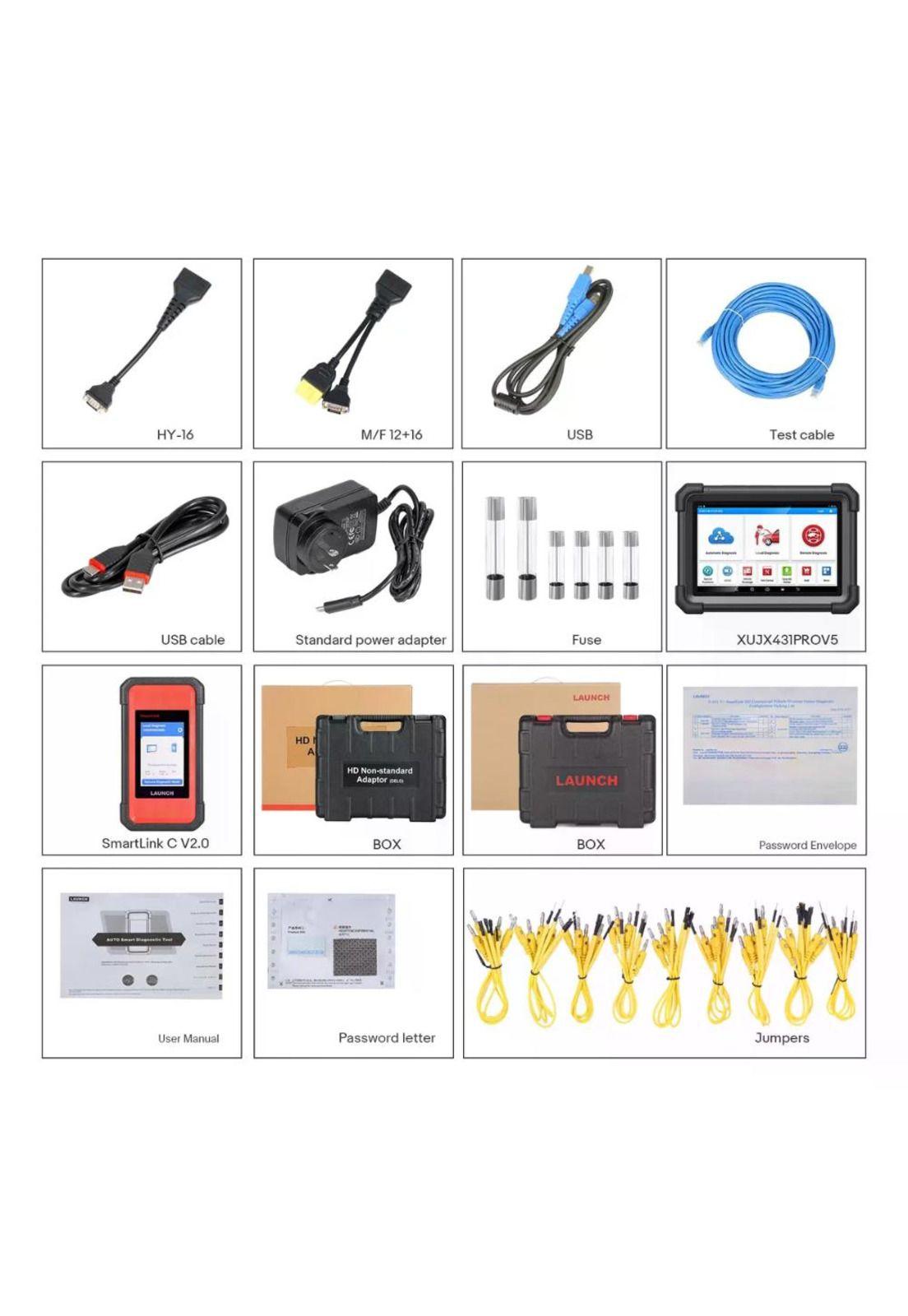 Scanner  Launch X431 V+ Smartlink Hd Profesional Maquina 24V-6