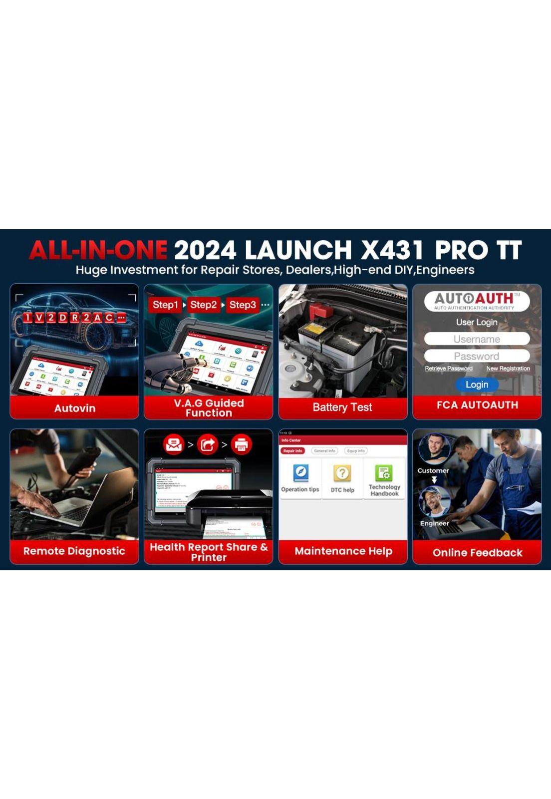 Scanner Launch X431 PRO TT CanFd Funciones +38 Bidireccional-7