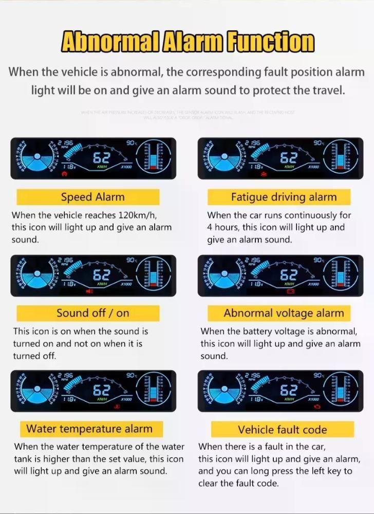 X90 Autool Hud/obd2 Mide Pendientes-8