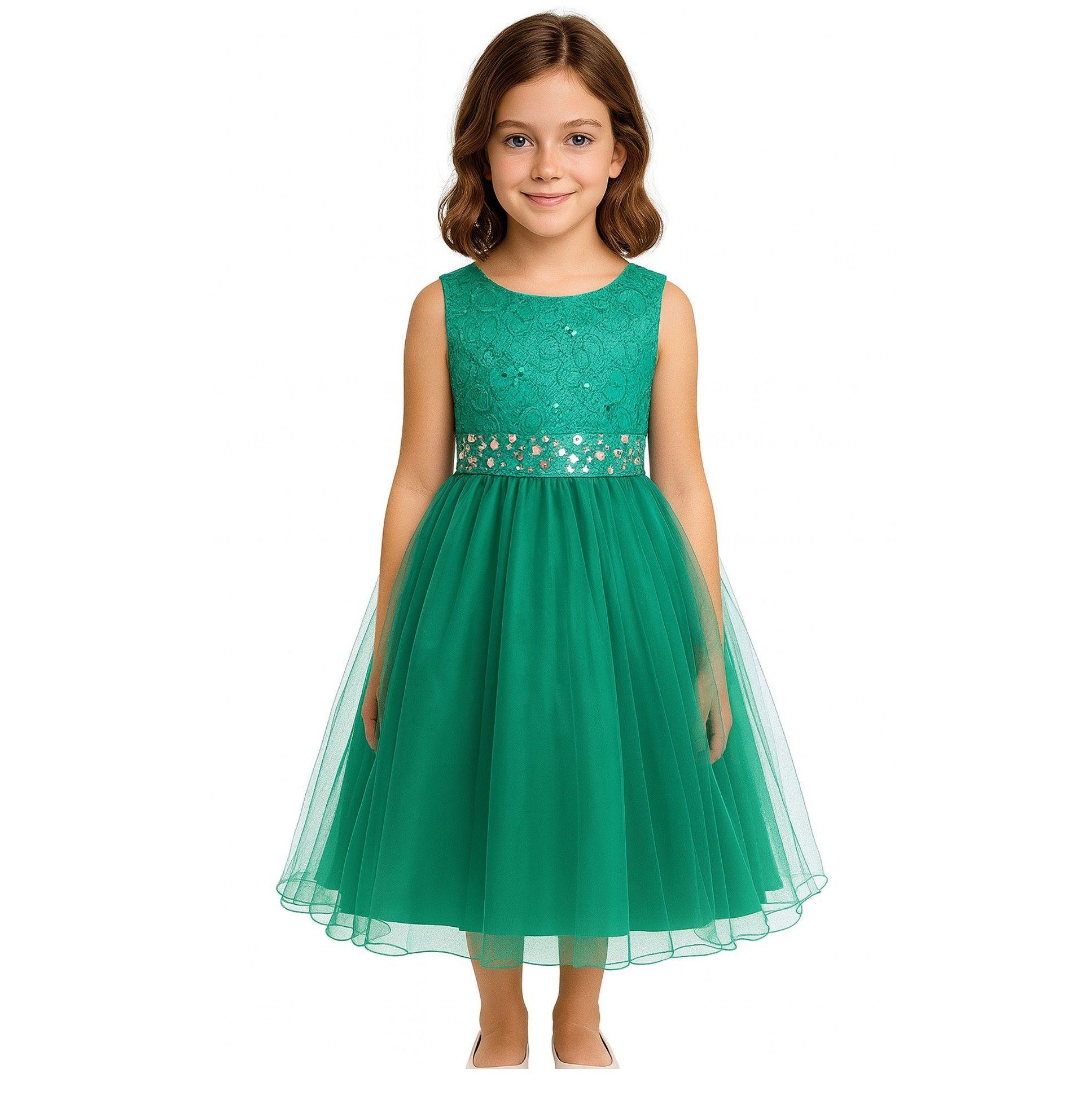 VESTIDO NIÑA ARLETTE ESMERALDA FIESTA GALA-0