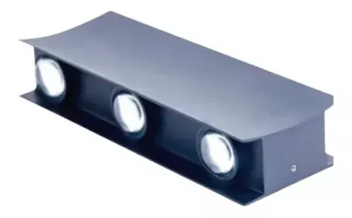 Aplique Lámpara Foco Led Muro Doble Con Lupa Luz Cálida Ip65-0