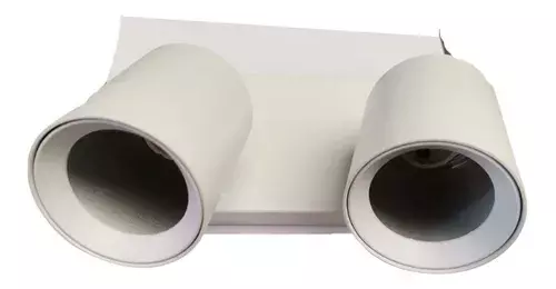 APLIQUE LED BLANCO DOBLE PORTA AMPOLLETA LUZ FRIA-1