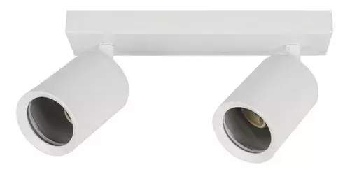 APLIQUE LED BLANCO DOBLE PORTA AMPOLLETA LUZ FRIA-0