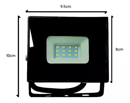 Foco Proyector De Area Led 10w Exterior Sec Luz Fría -2