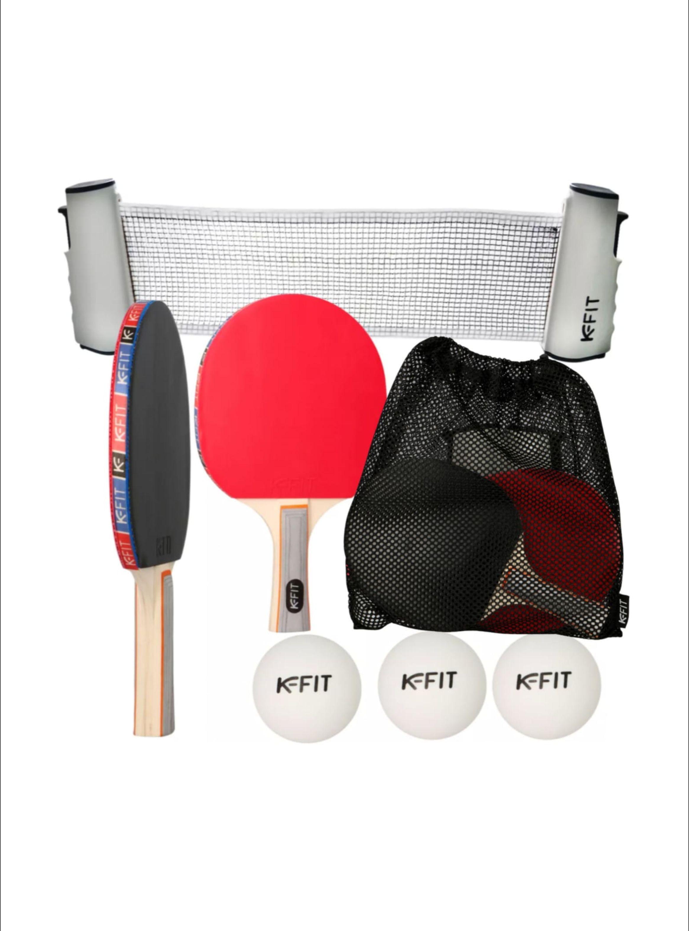 Set Ping Pong Tenis Mesa 2 Paleta + 3 Pelotas + Malla-2