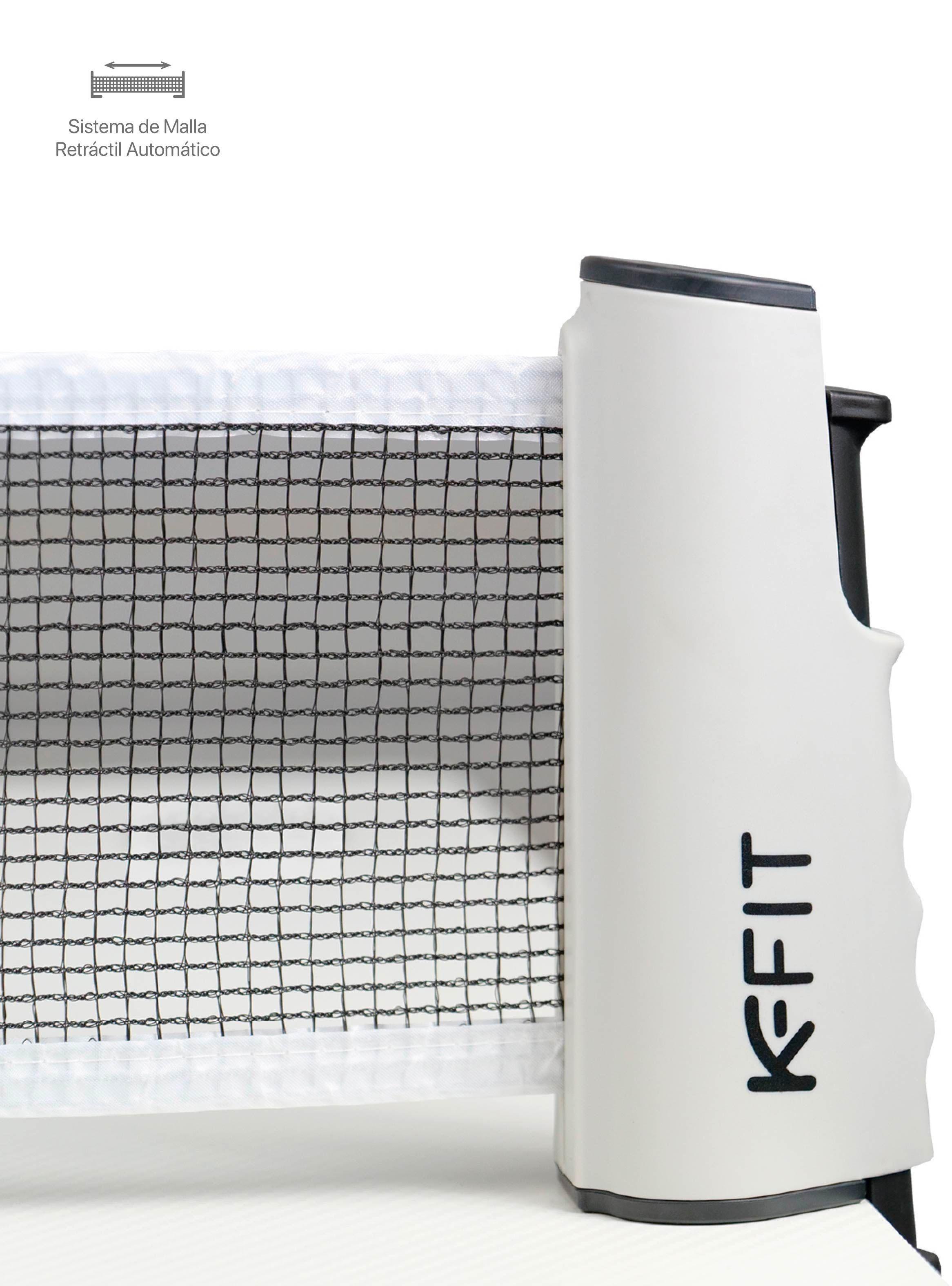 Set Ping Pong Tenis Mesa 2 Paleta + 3 Pelotas + Malla Retráctil K-Fit-2