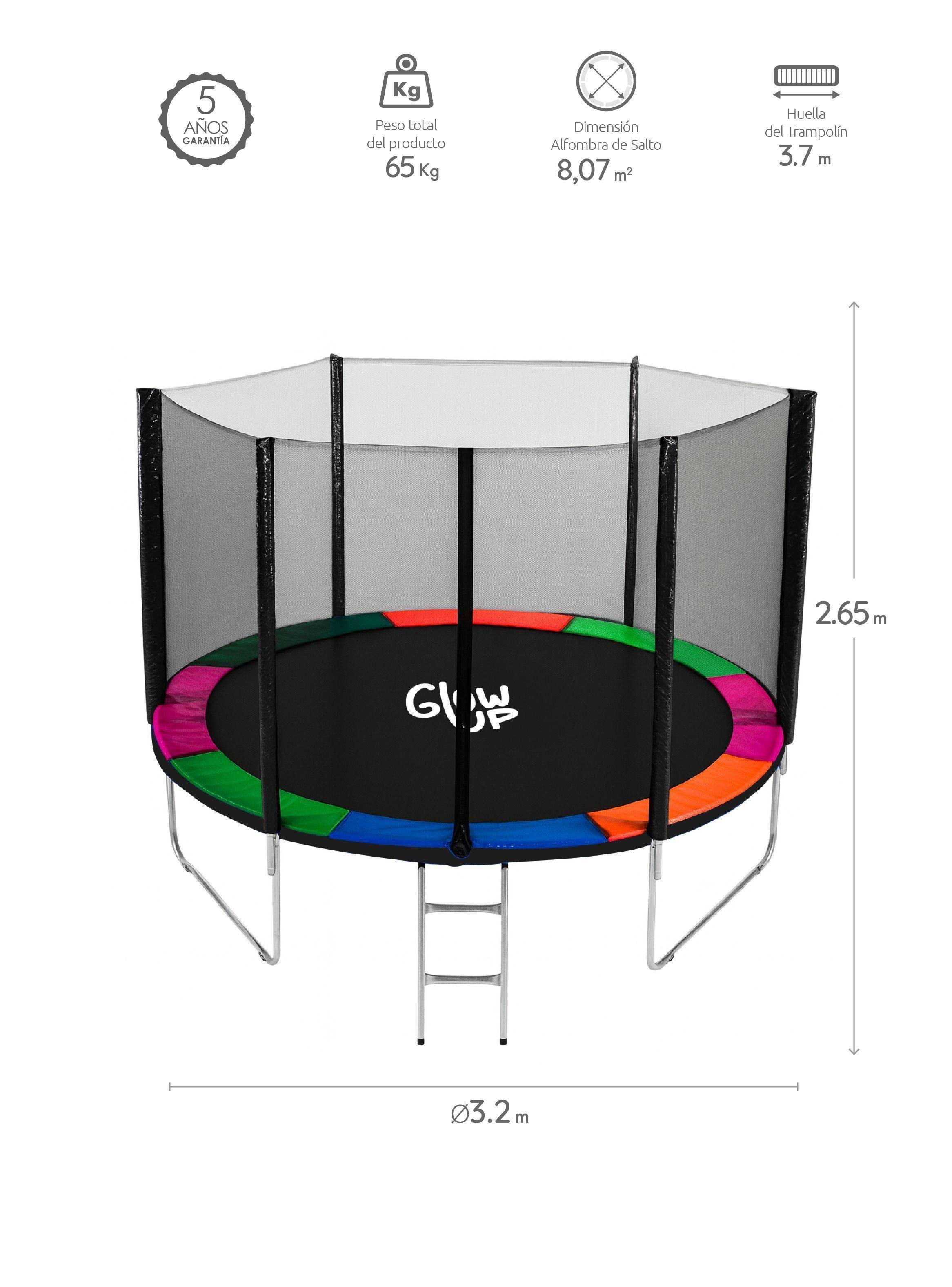 Cama Elástica 12ft 3,66mt Malla + Escalera-1
