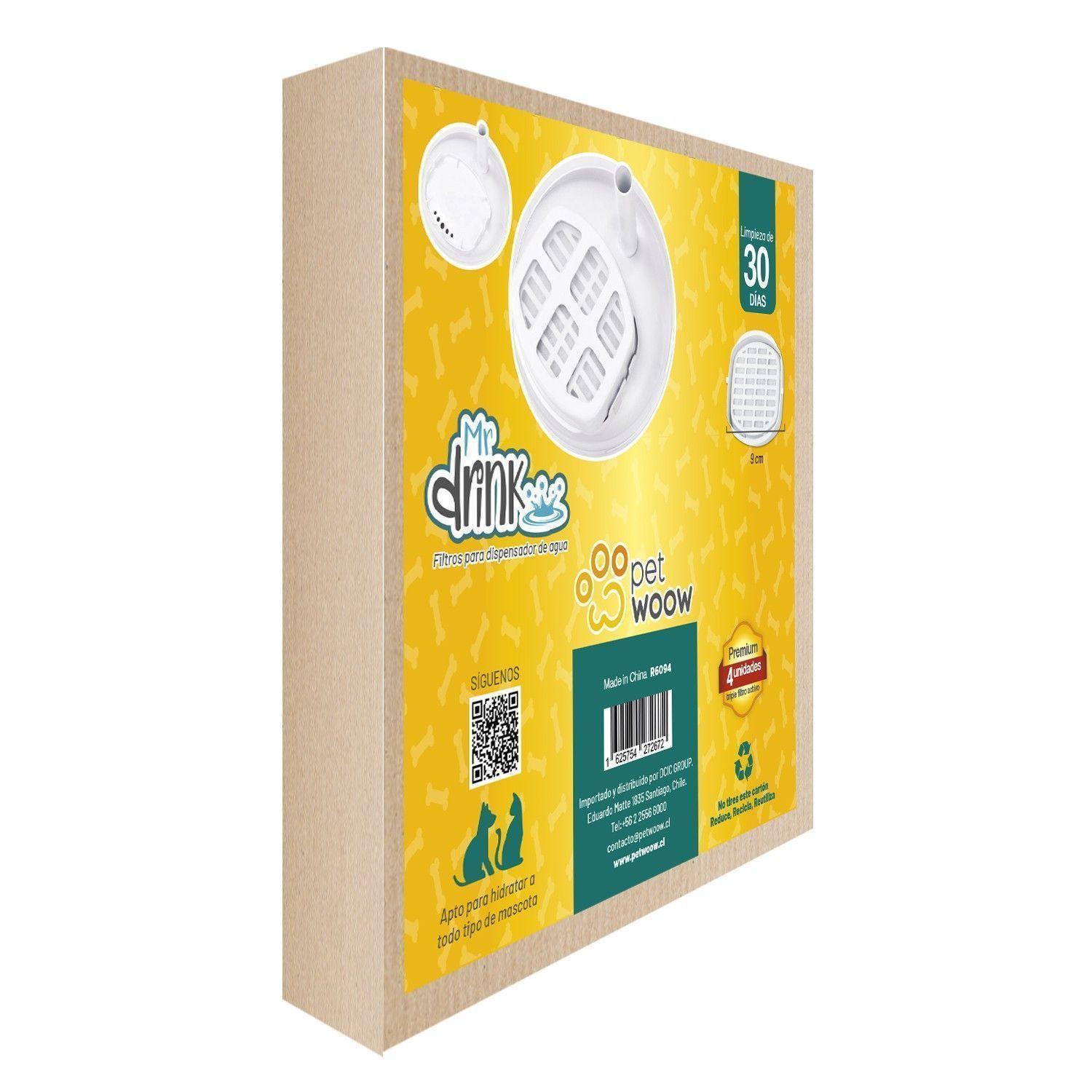 Pack 4 Filtros Dispensador Agua Mascota Perro y Gato Petwoow-5