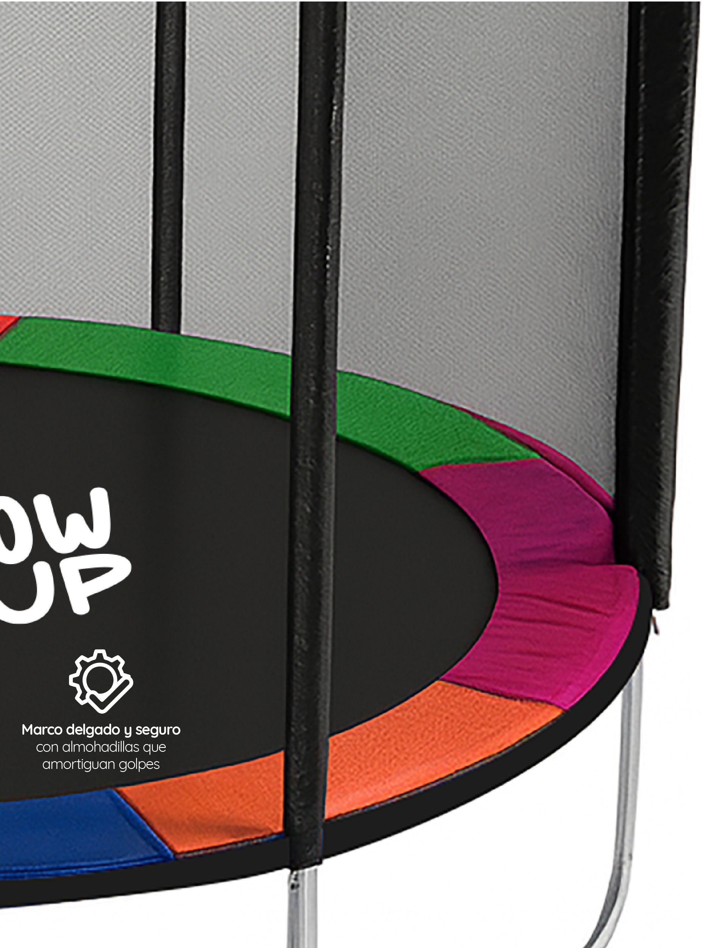 Cama Elástica 14ft 4,27 mts GlowUp con Malla seguridad + Escalera-3