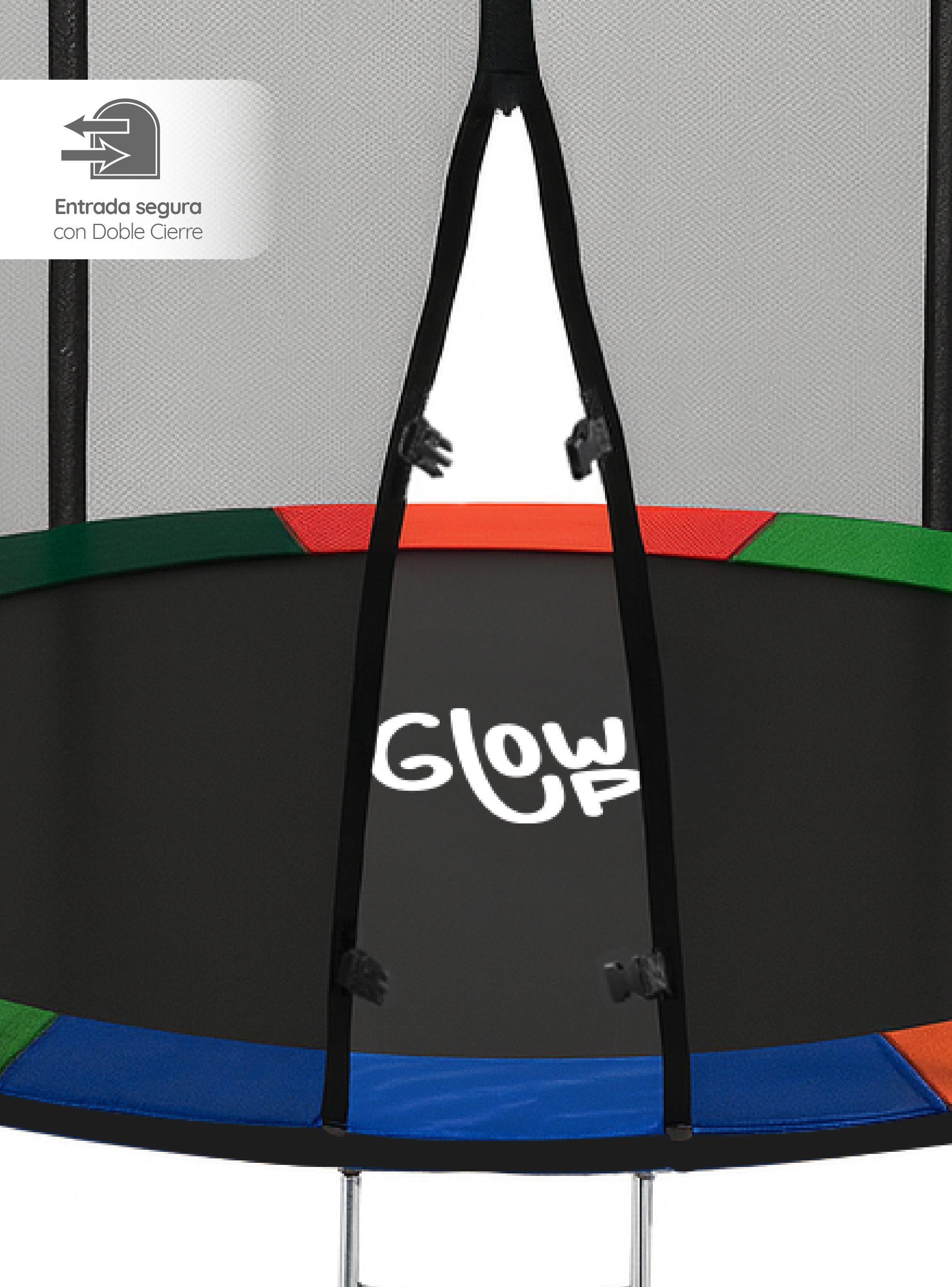 Cama Elástica 14ft 4,27 mts GlowUp con Malla seguridad + Escalera-4