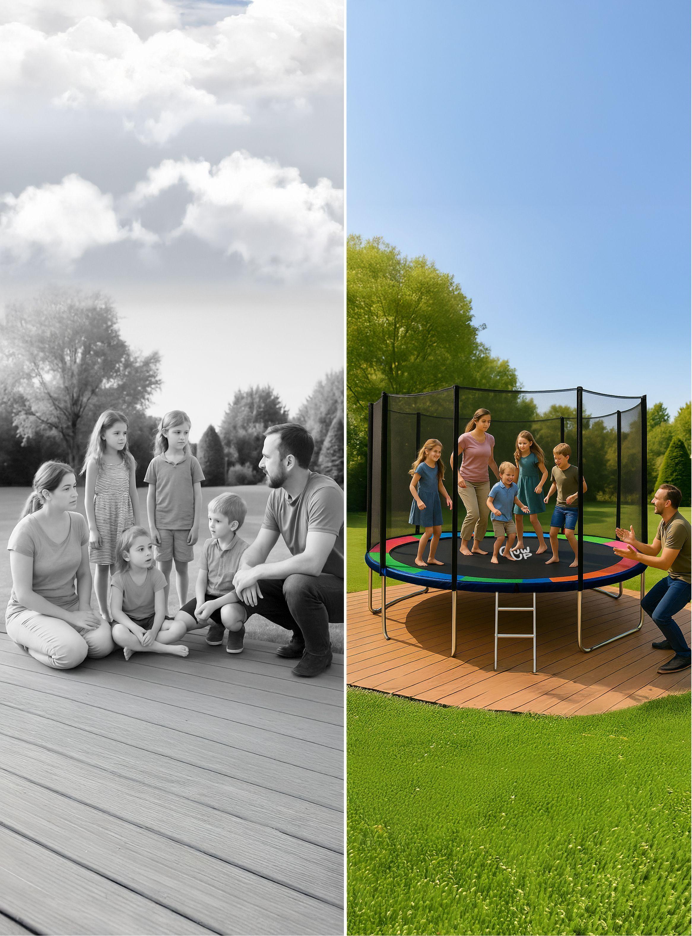 Cama Elástica 14ft 4,27 mts GlowUp con Malla seguridad + Escalera-5