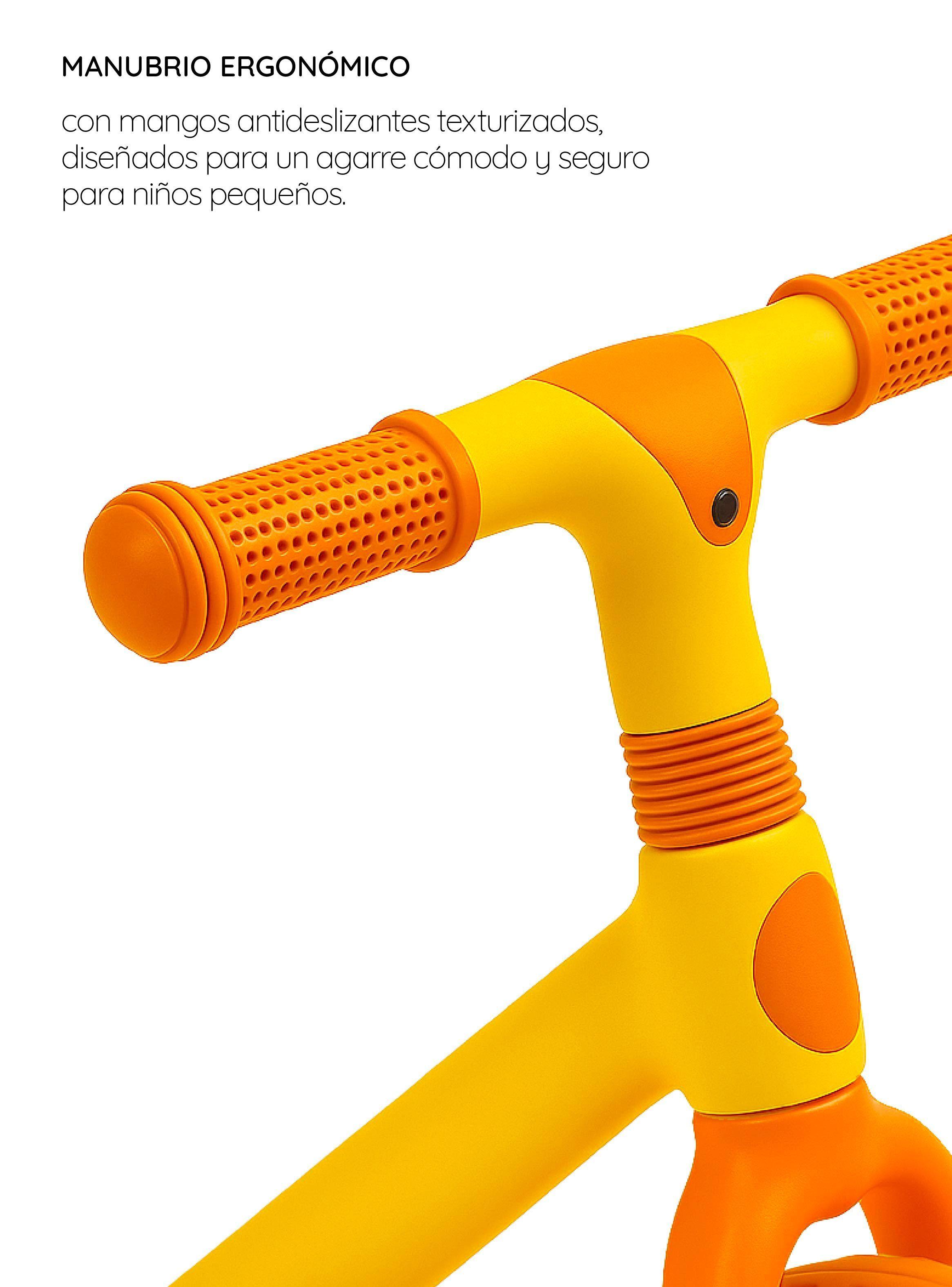 Bicicleta De Equilibrio Infantil Shgat Gira Amarilla Glowup-4
