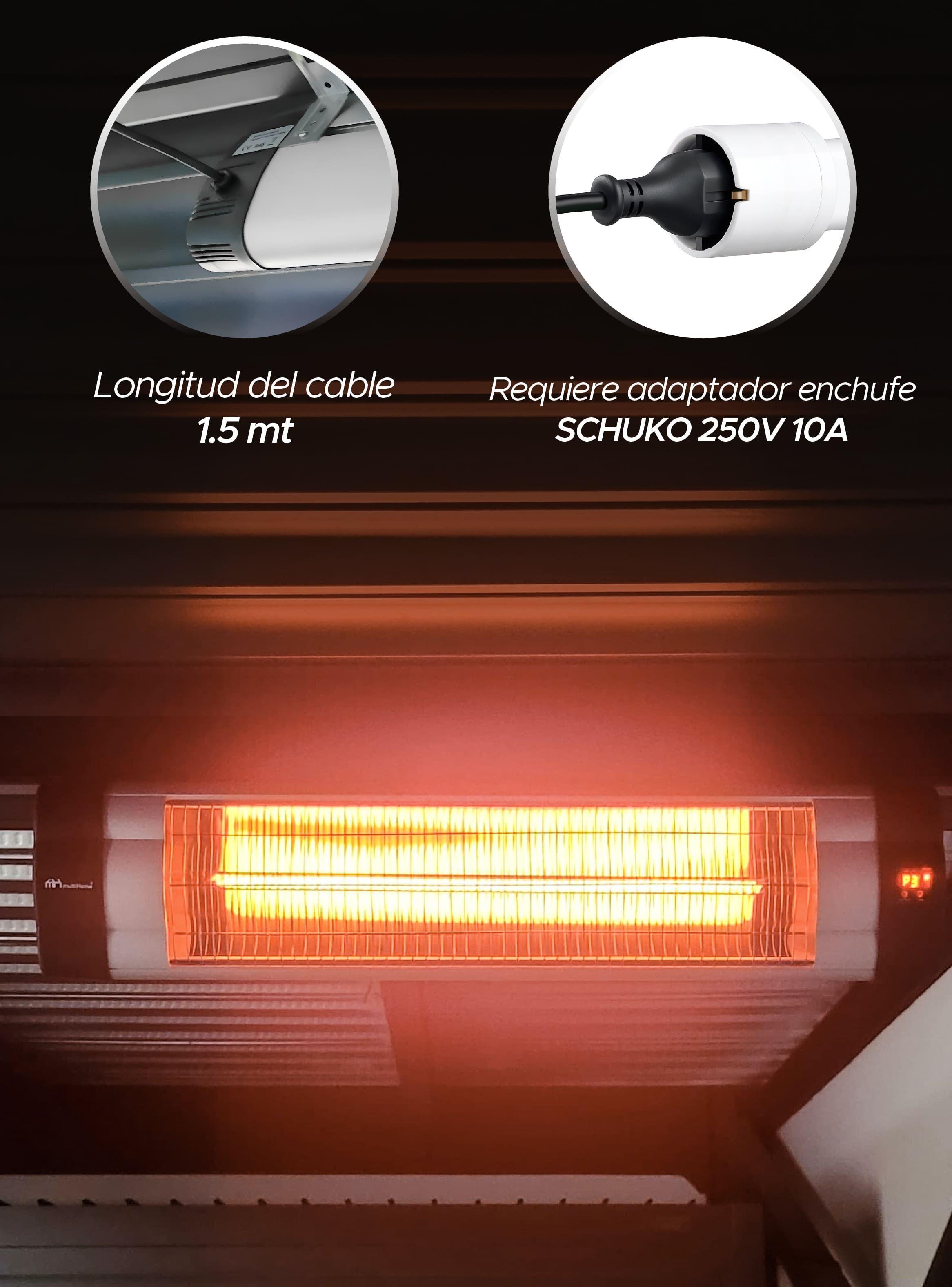 Accesorio Pérgola Calefactor De Terraza 2500w Vincenzi Negro-6