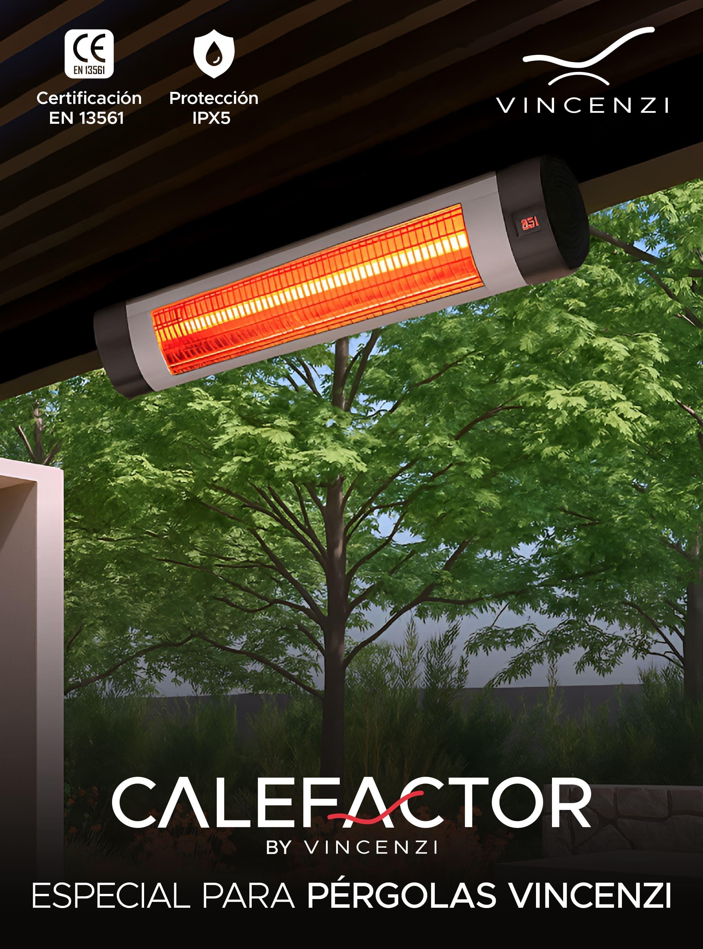 Accesorio Pérgola Calefactor De Terraza 2500w Vincenzi Negro-7