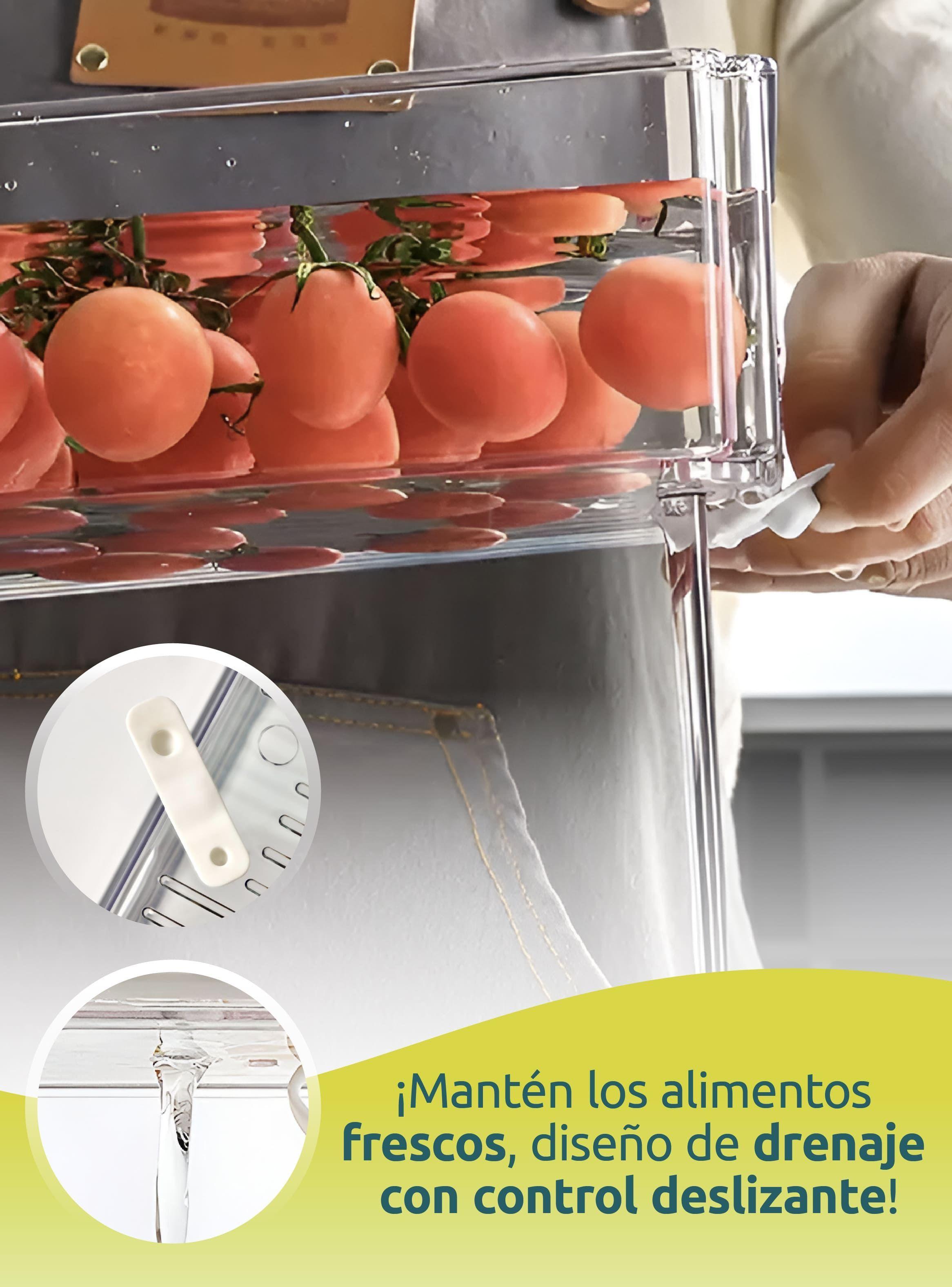Pack De 4 Organizadores Contenedores Con Tapa Refrigerador-2