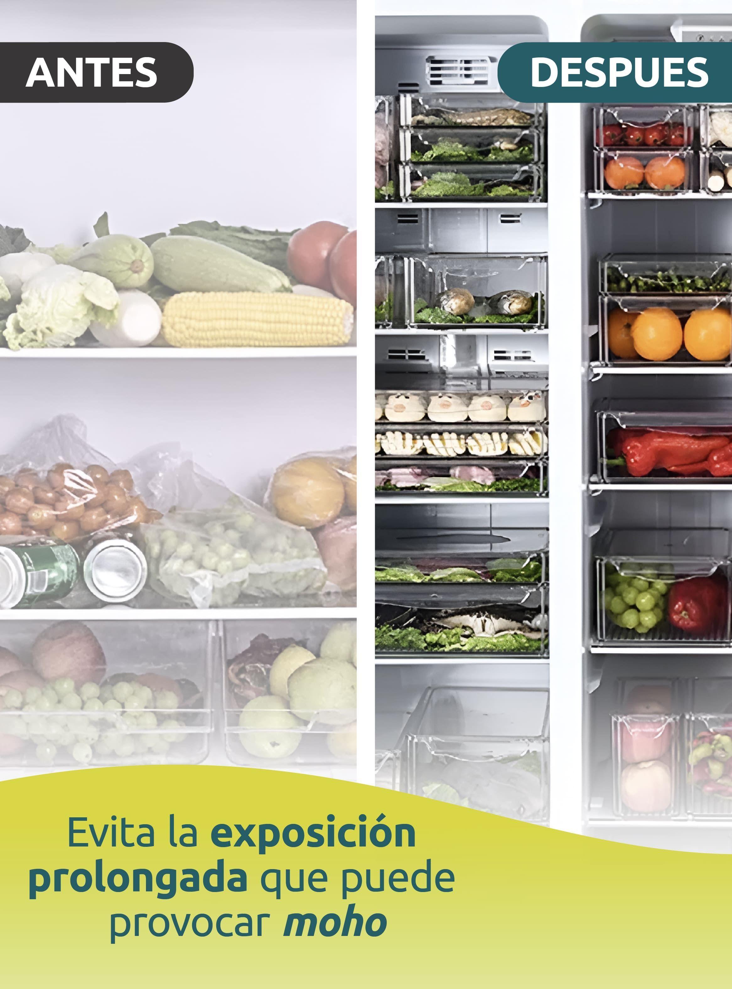 Pack De 4 Organizadores Contenedores Con Tapa Refrigerador-6