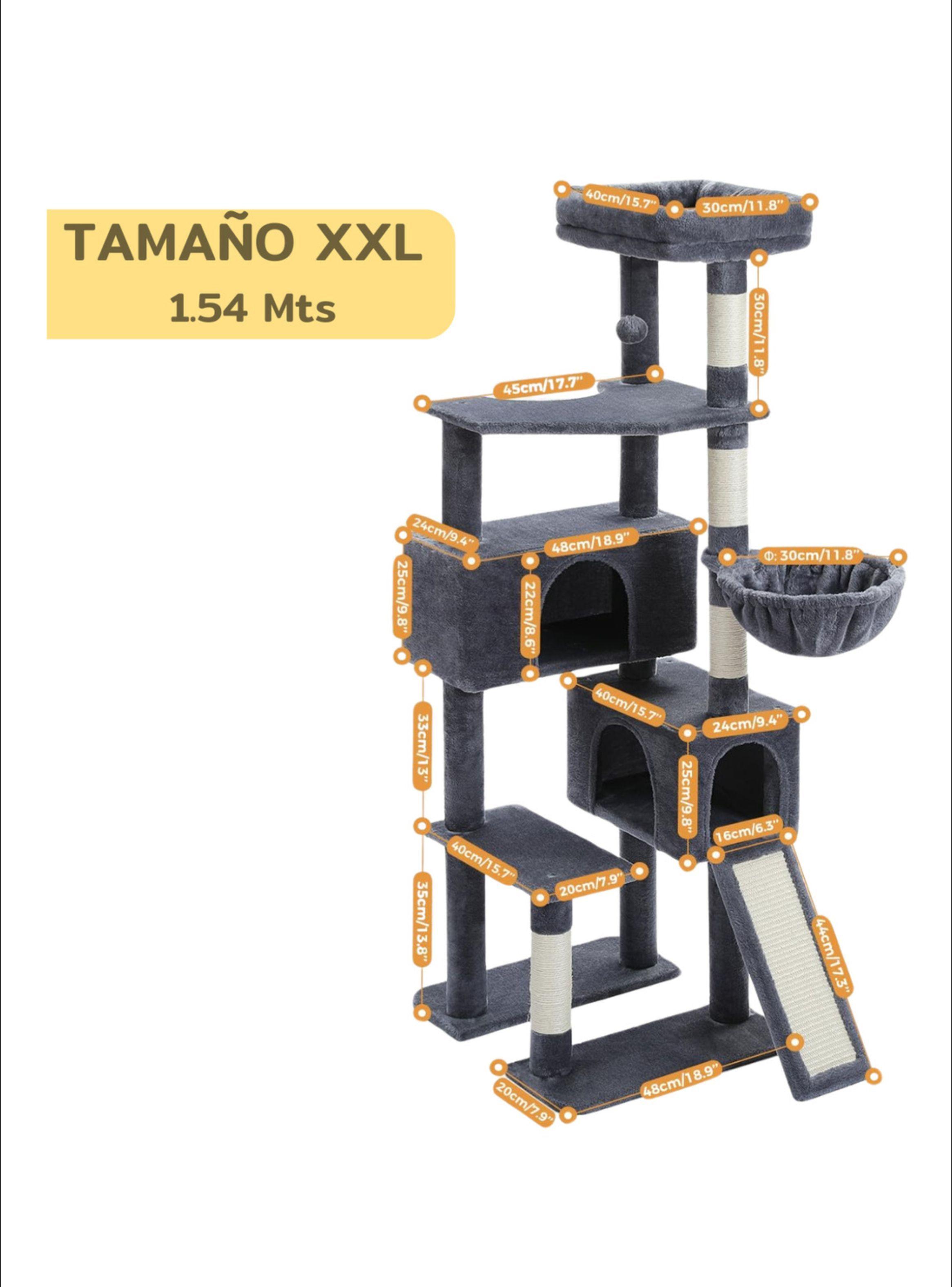 Torre rascador para gatos XXL gimnasio árbol con hamaca-1