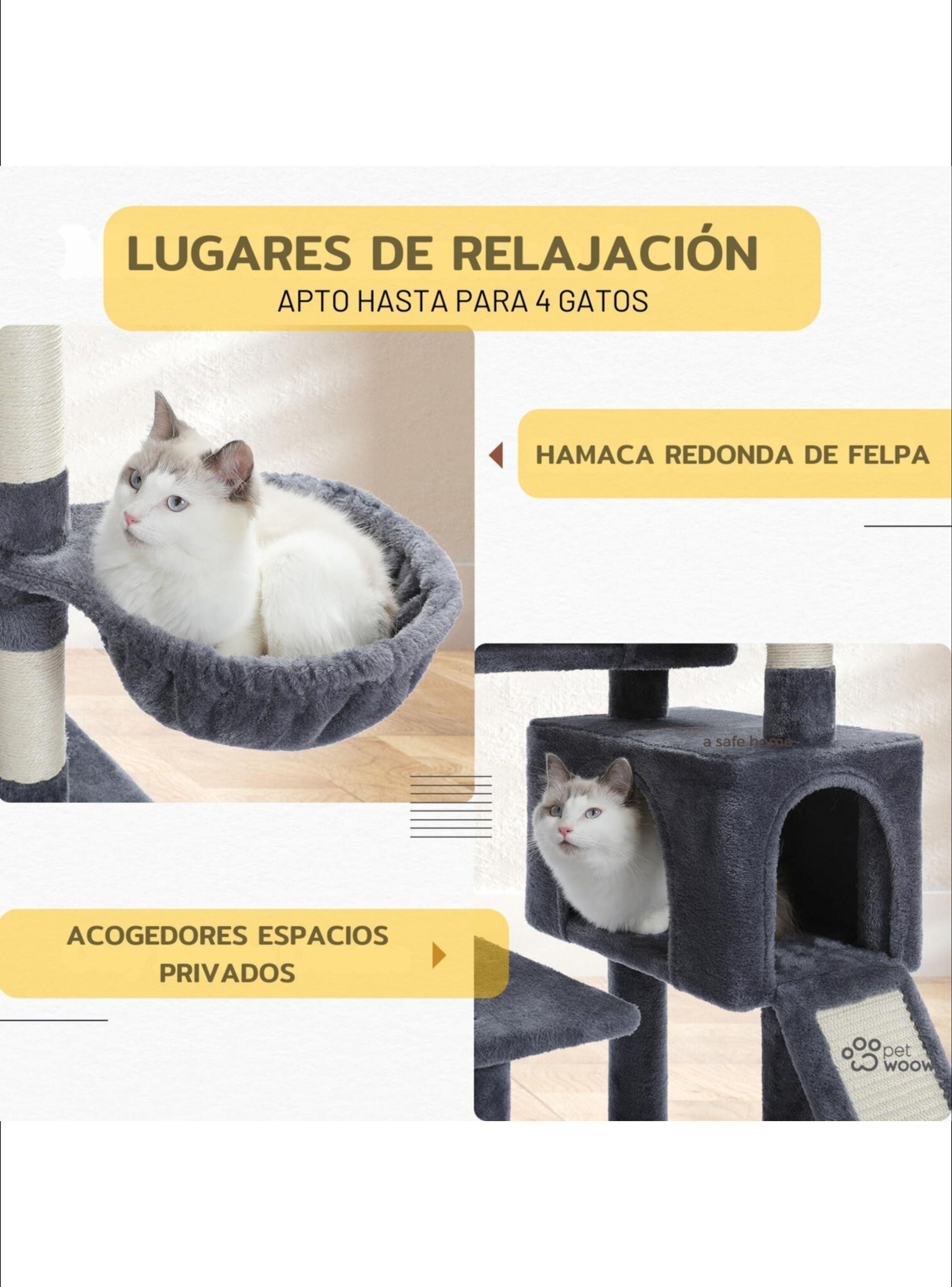 Torre rascador para gatos XXL gimnasio árbol con hamaca-7
