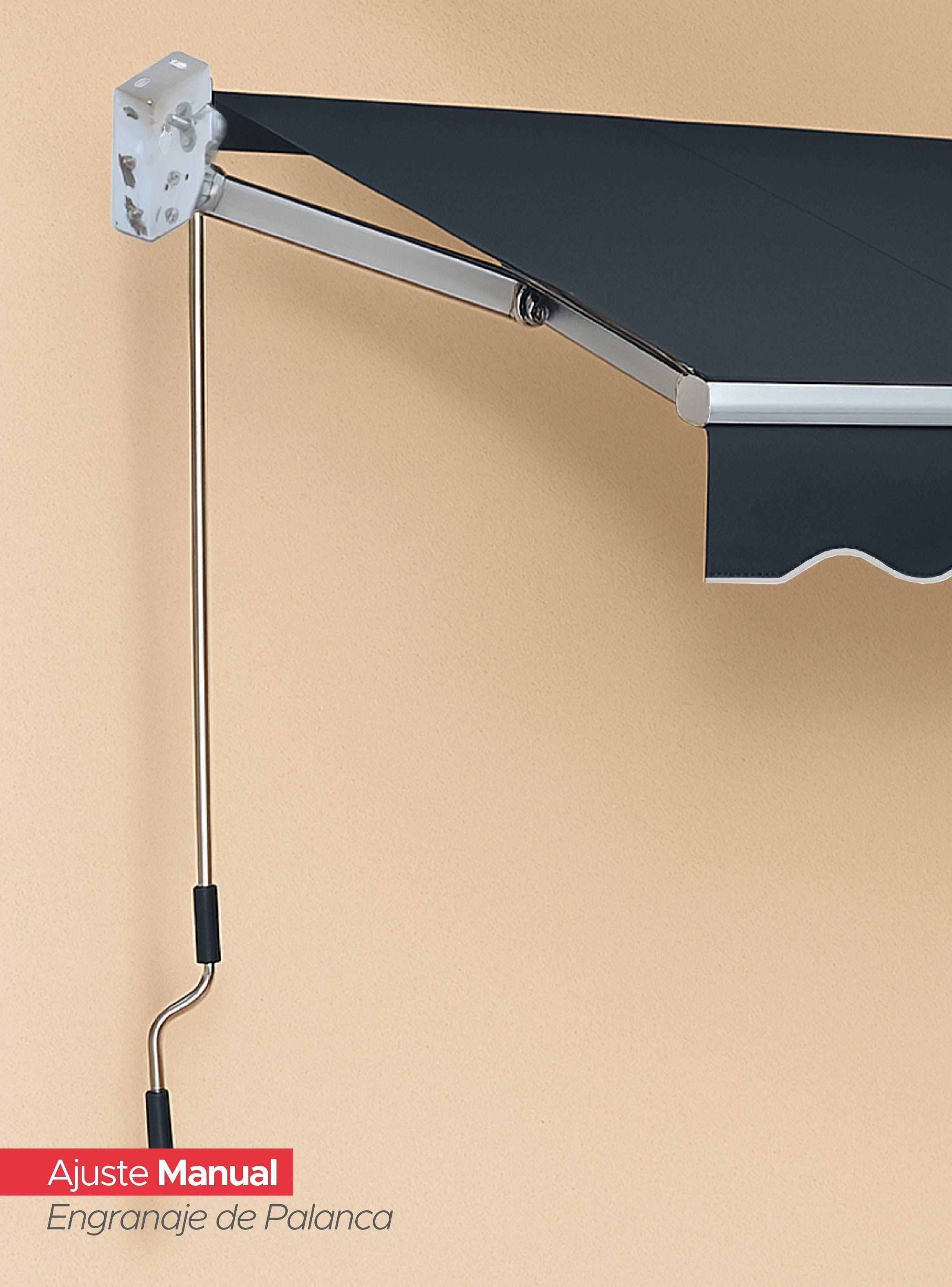 Toldo Retráctil 200x150 Cm Grafito Brazo Manual Para Terraza Vincenzi-3