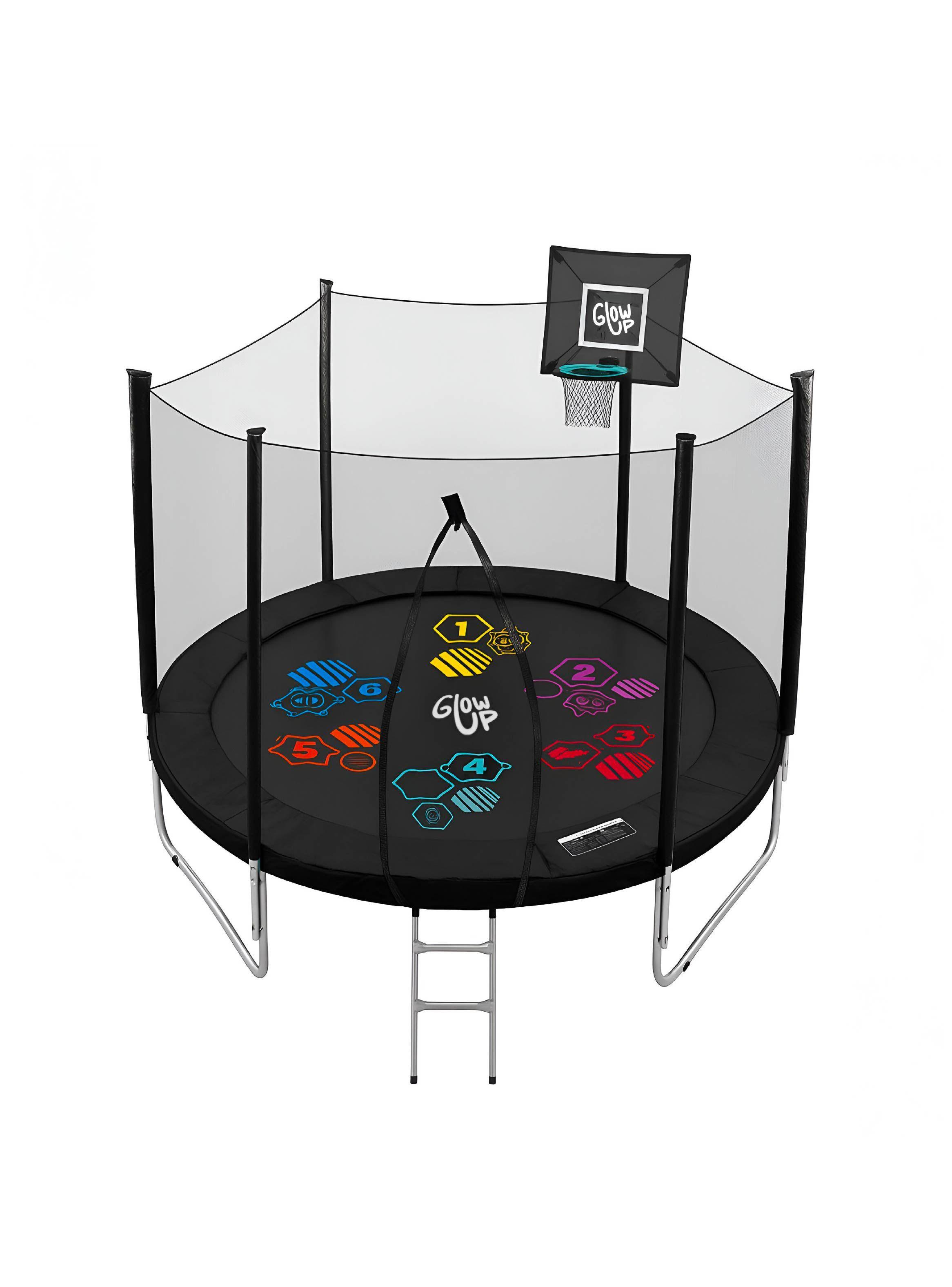 Cama Elástica 8ft 2.44 mts GlowUp Limited Edition Juegos de agua Malla y Escalera-0