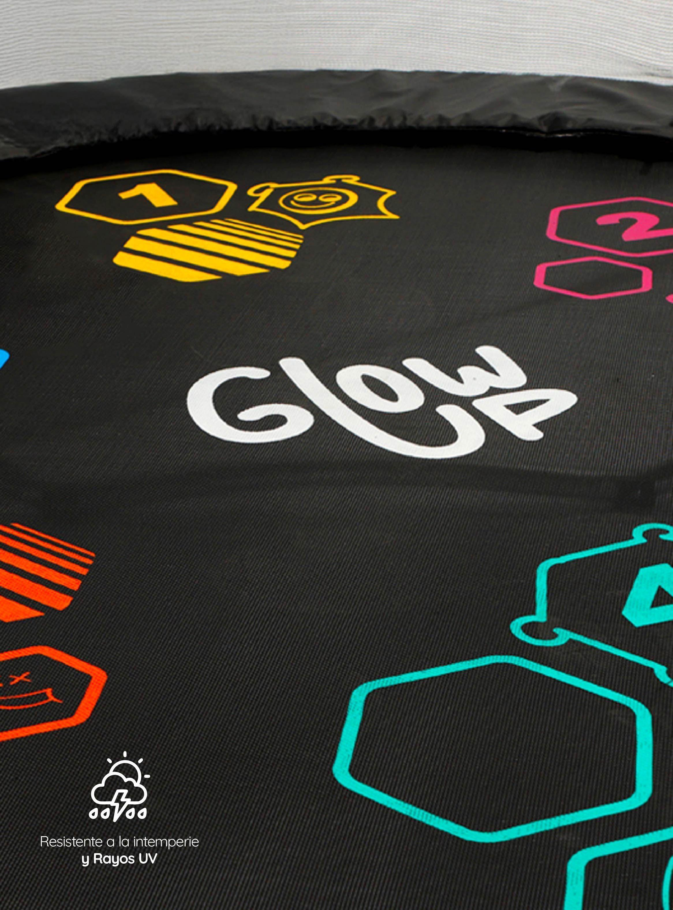 Cama Elástica 8ft 2.44 mts GlowUp Limited Edition Juegos de agua Malla y Escalera-3