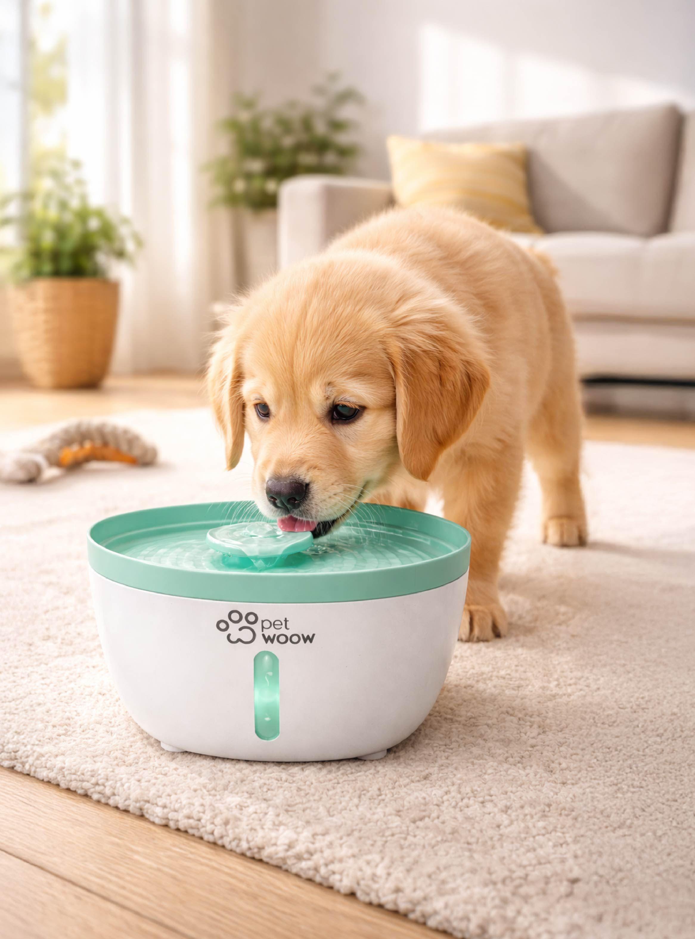 Bebedero o Fuente de Agua para Perros y Gatos Verde Petwoow-7