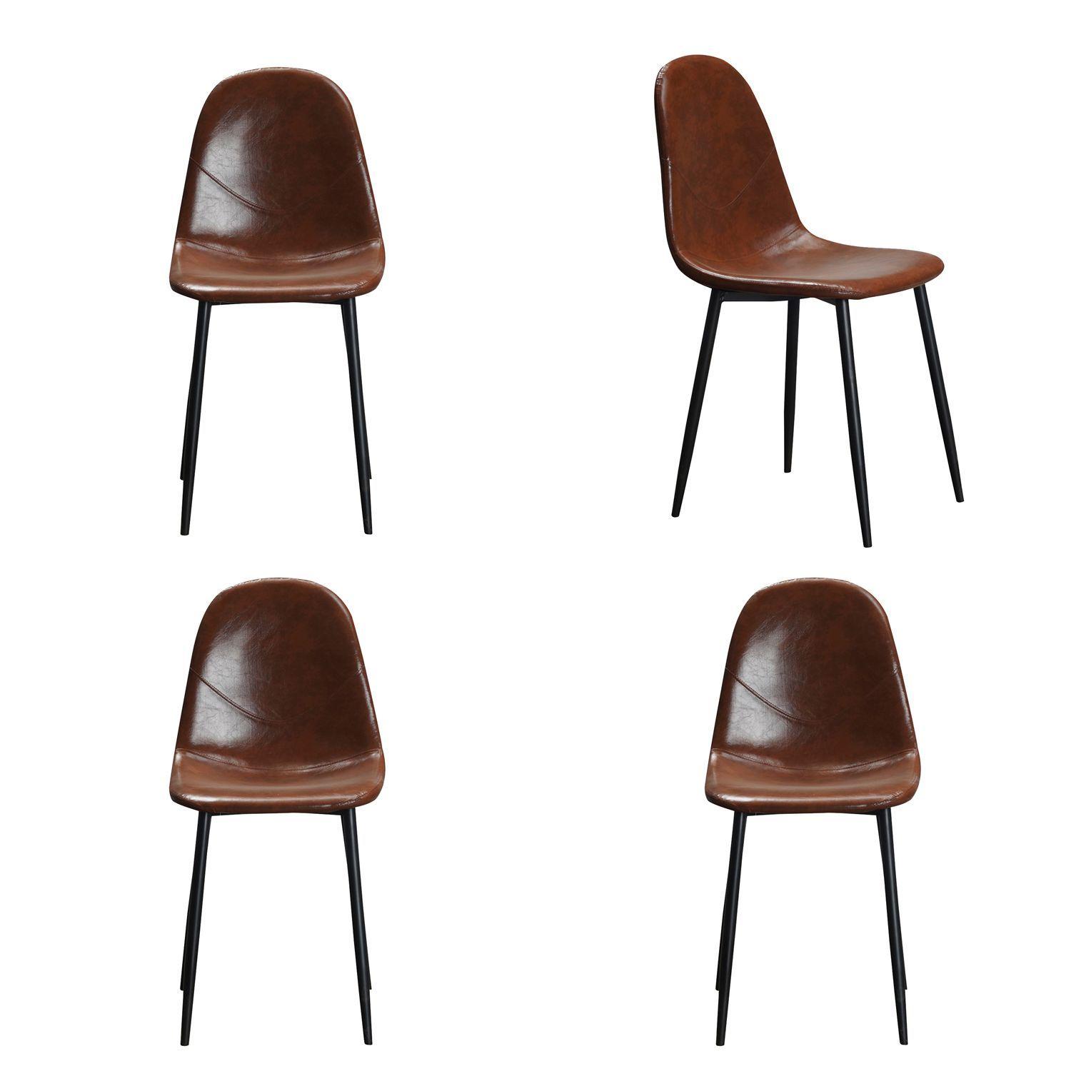 Pack de 4 Sillas Concept Leather Café-0