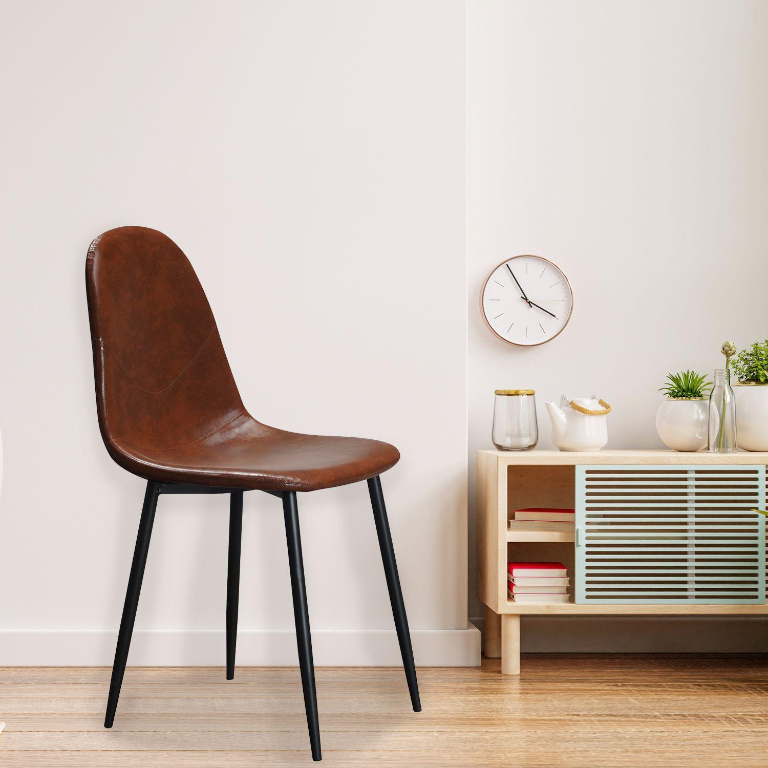 Pack de 4 Sillas Concept Leather Café-1