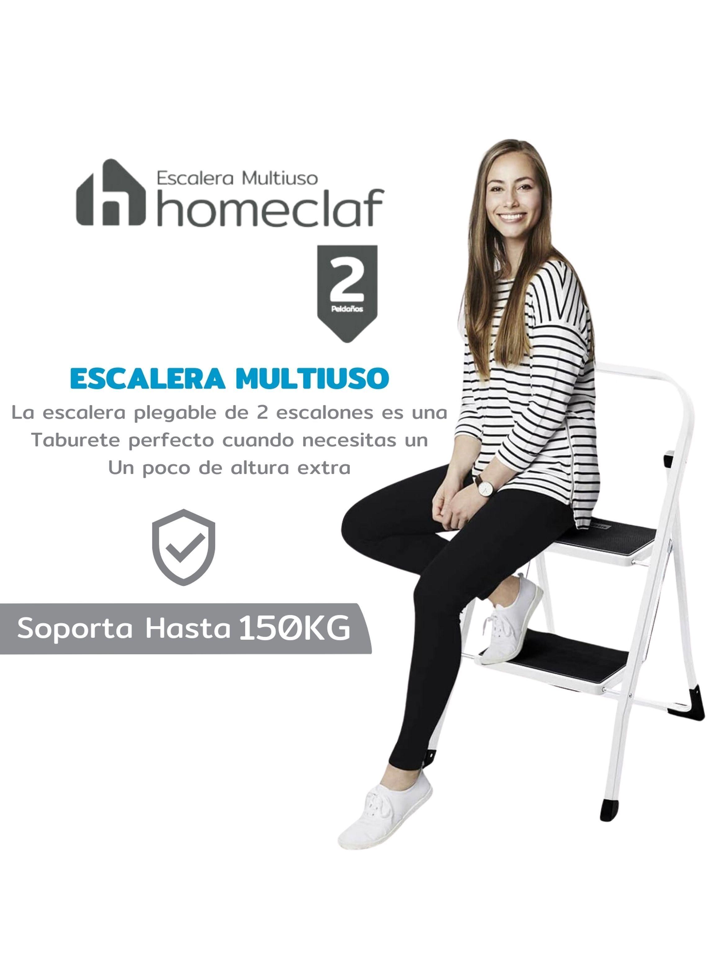 Escalera Plegable 2 Peldaños Homeclaf-4