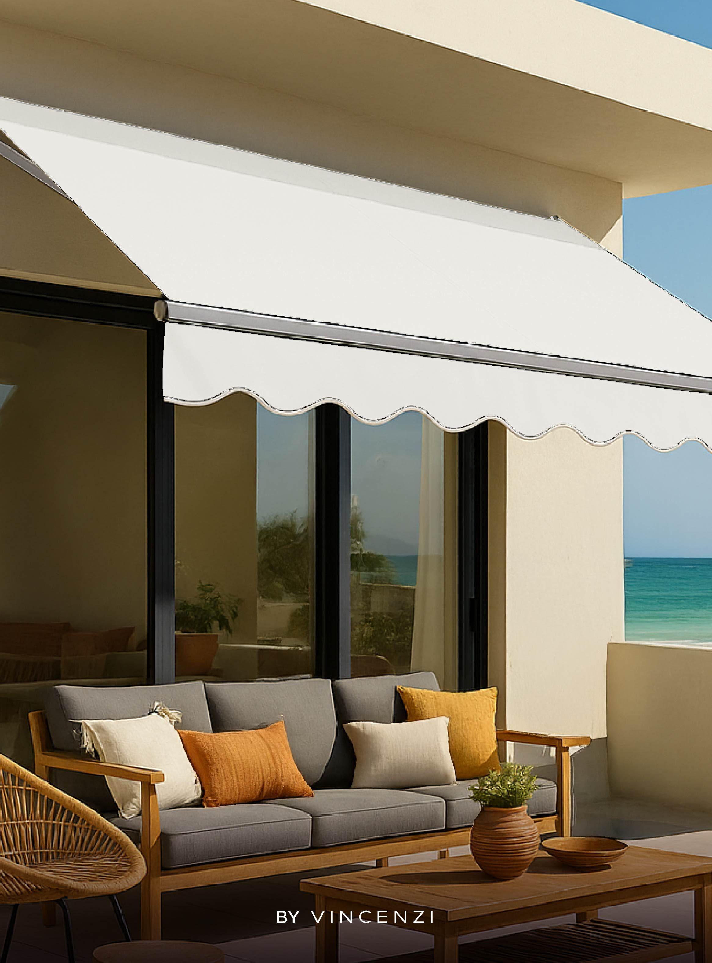 Toldo con brazo retractil Terrazas 4x2.5 Mts Blanco-6