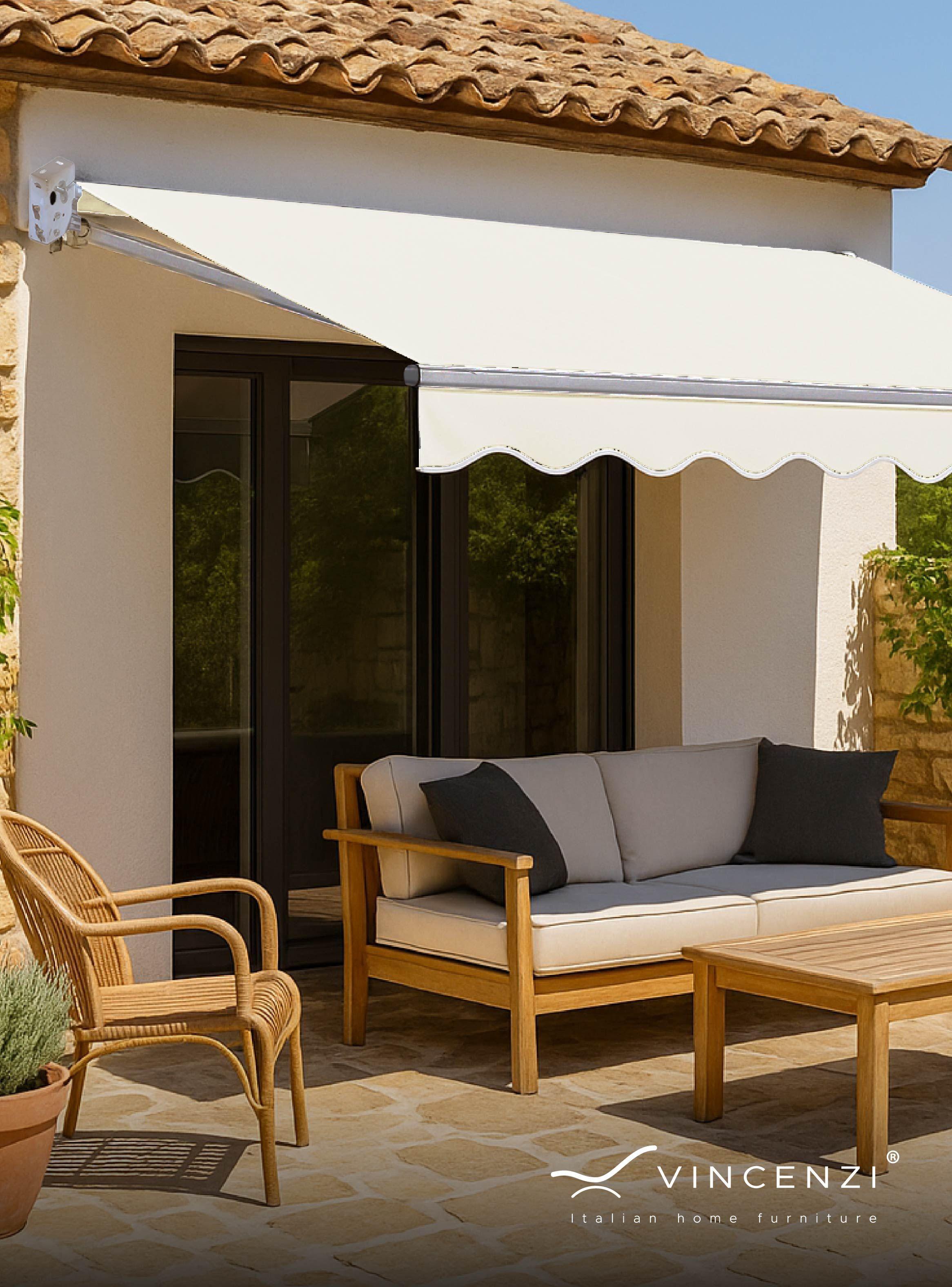 Toldo con brazo retractil Terrazas 4x2.5 Mts Blanco-7