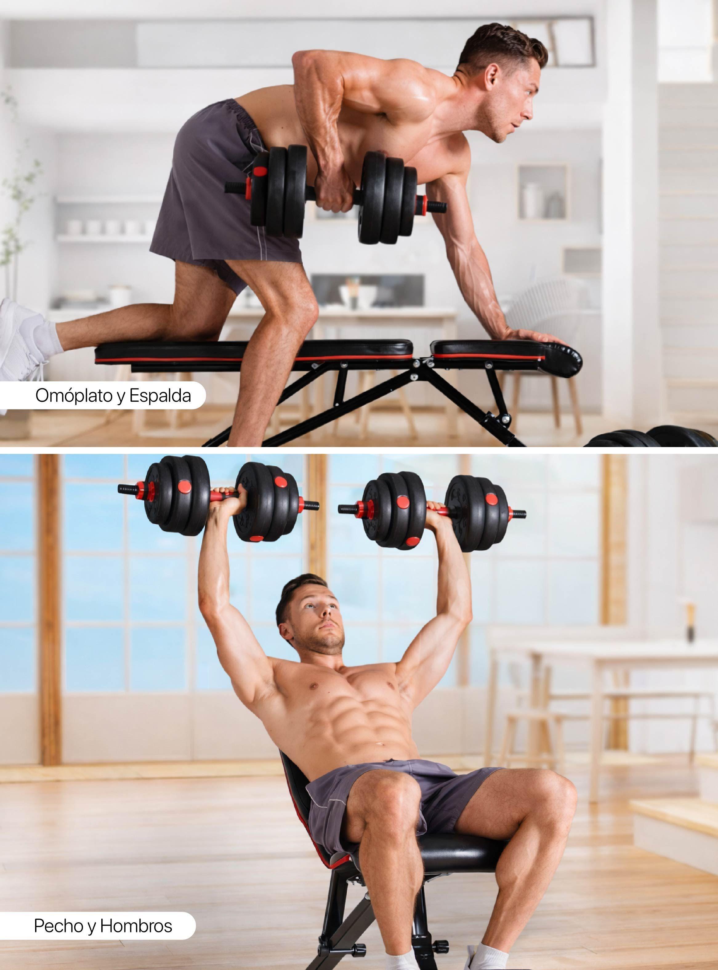 Set Mancuernas con Barra Ajustable 50Kg K-FIT-6