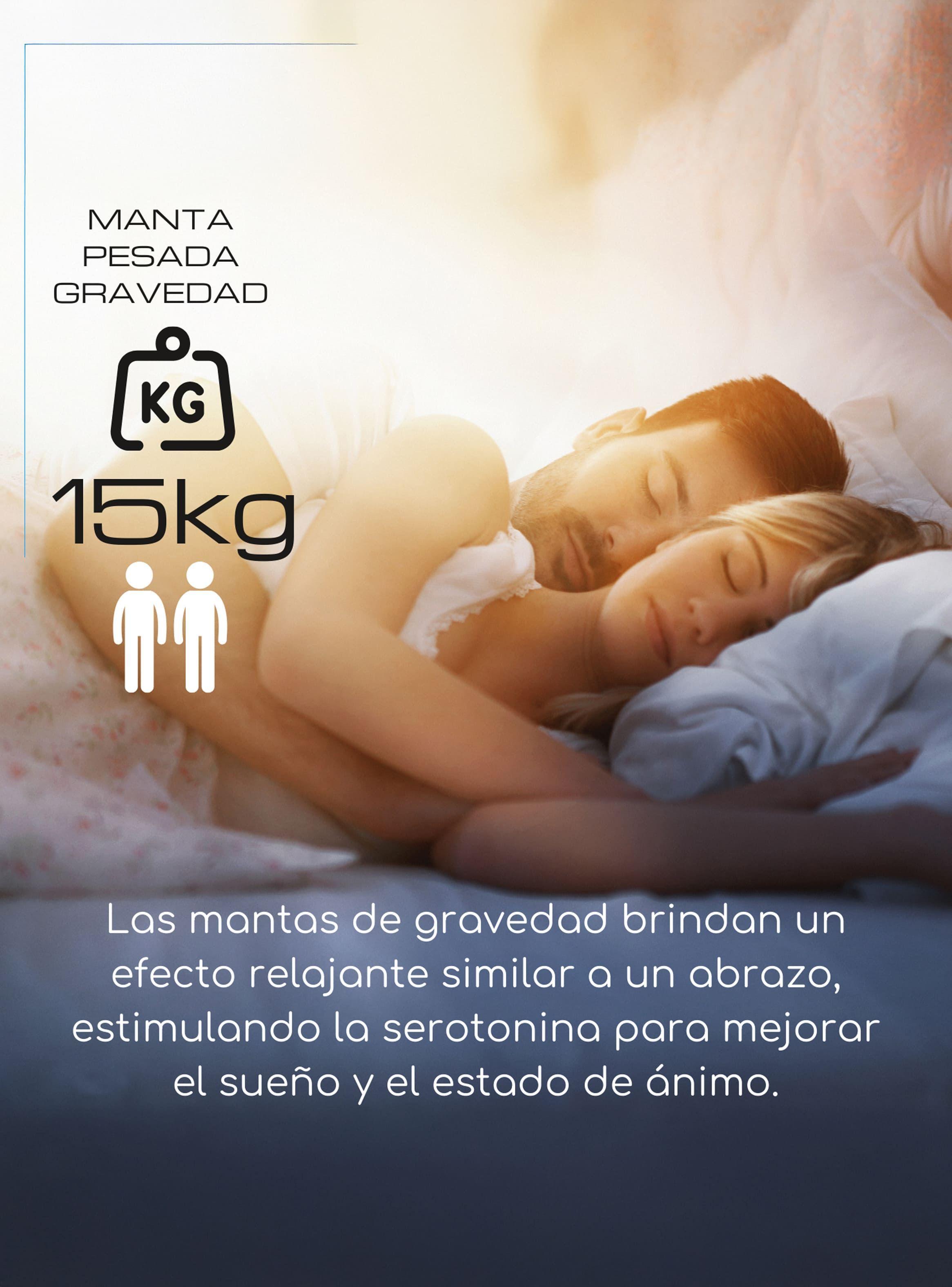 Manta de gravedad pesada Queen 15kg trastorno sueño Acqui-3